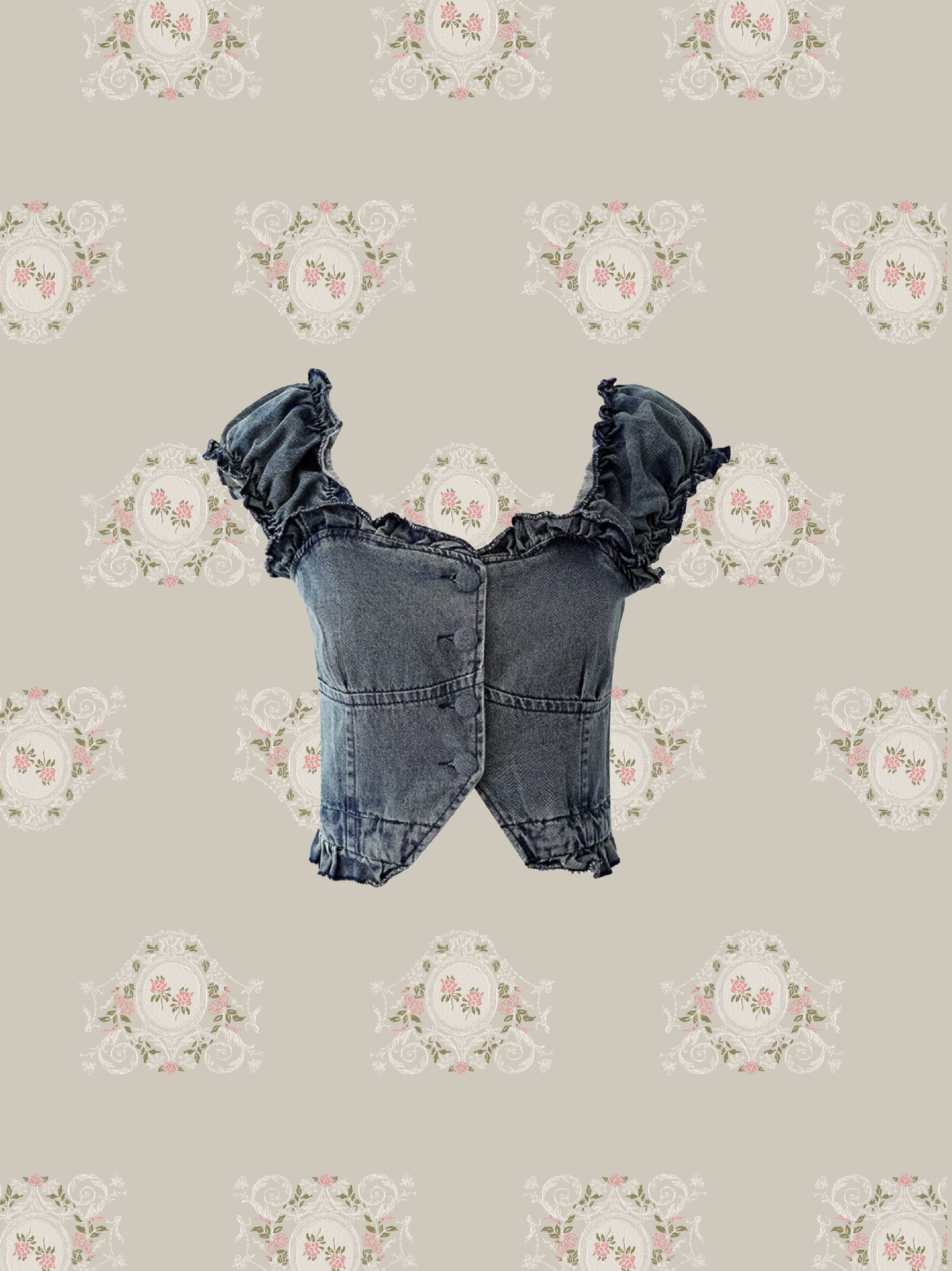 leur logette POPUP限定デニムフリル袖ブルゾンサイズ1 leur logette POPUP限定デニムフリル袖ブルゾンサイズ1