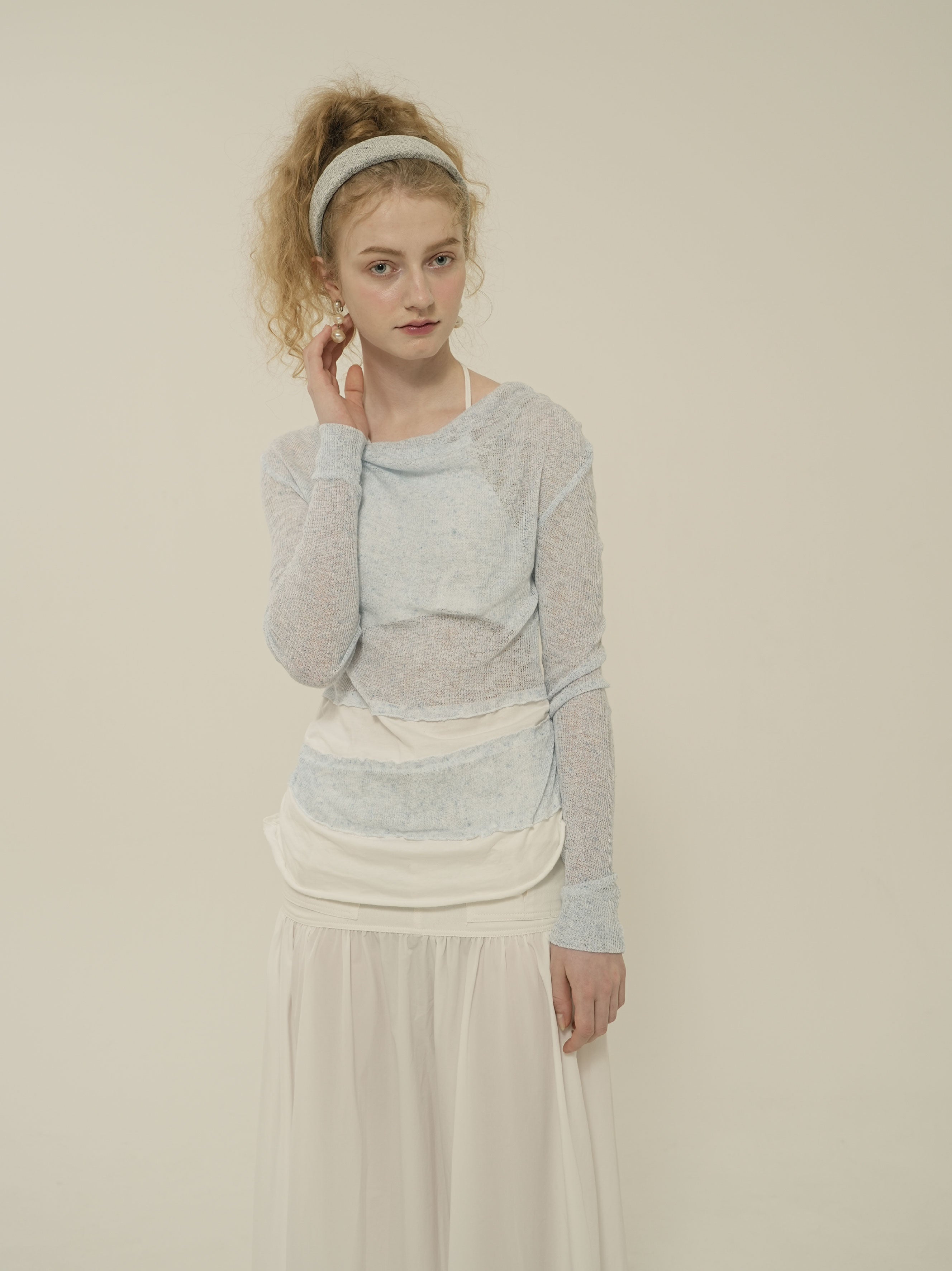 Baby Blue Knit Top
