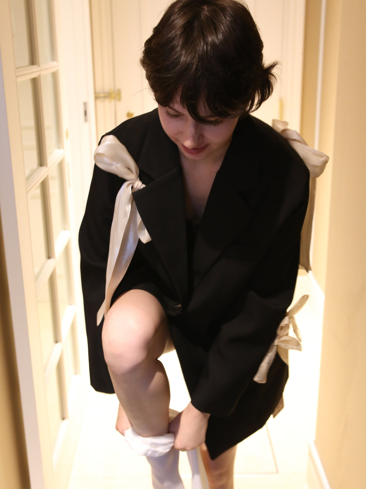 ・予約商品・Ribbon Attacthed Black Jacket