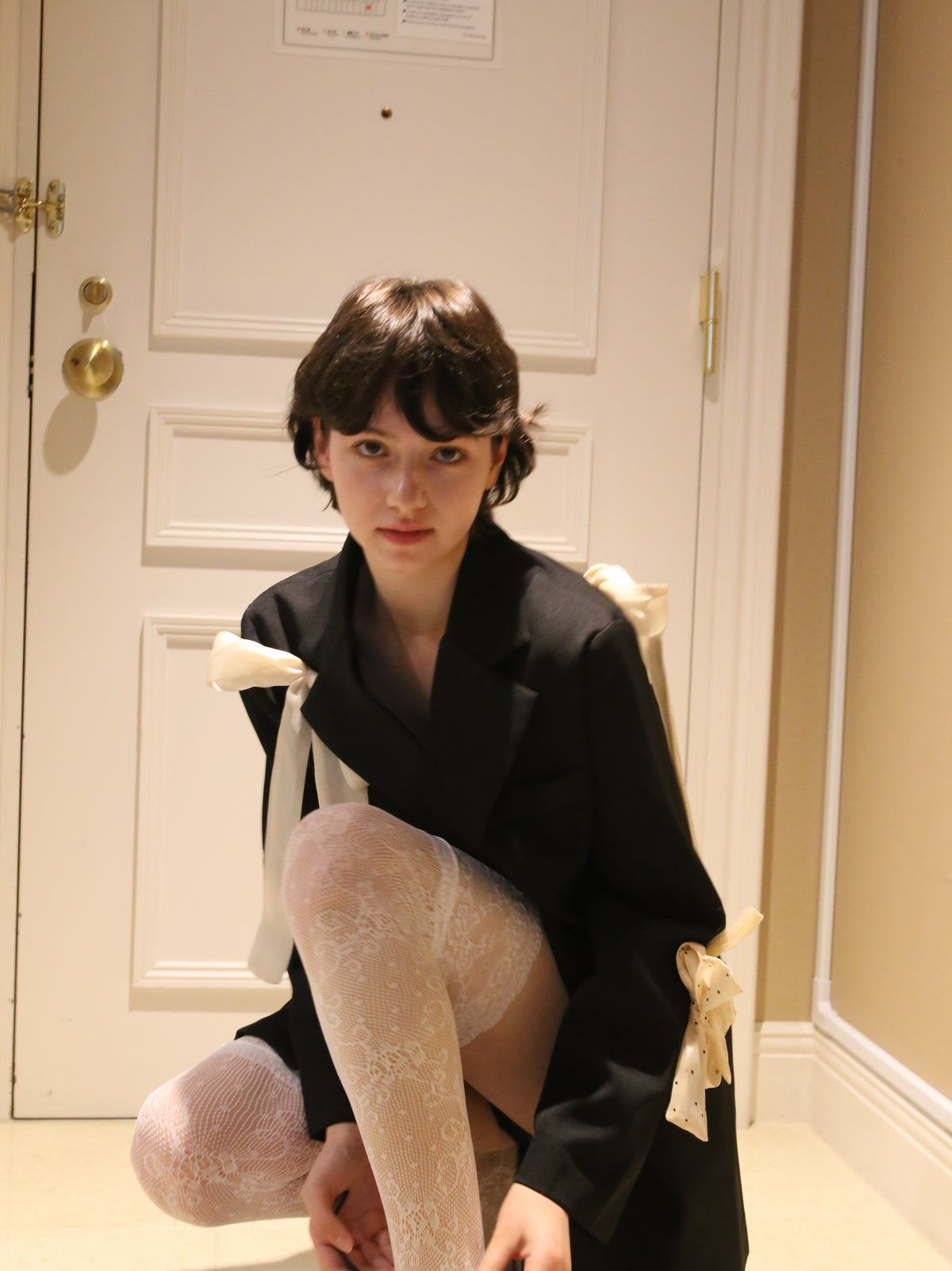 ・予約商品・Ribbon Attacthed Black Jacket