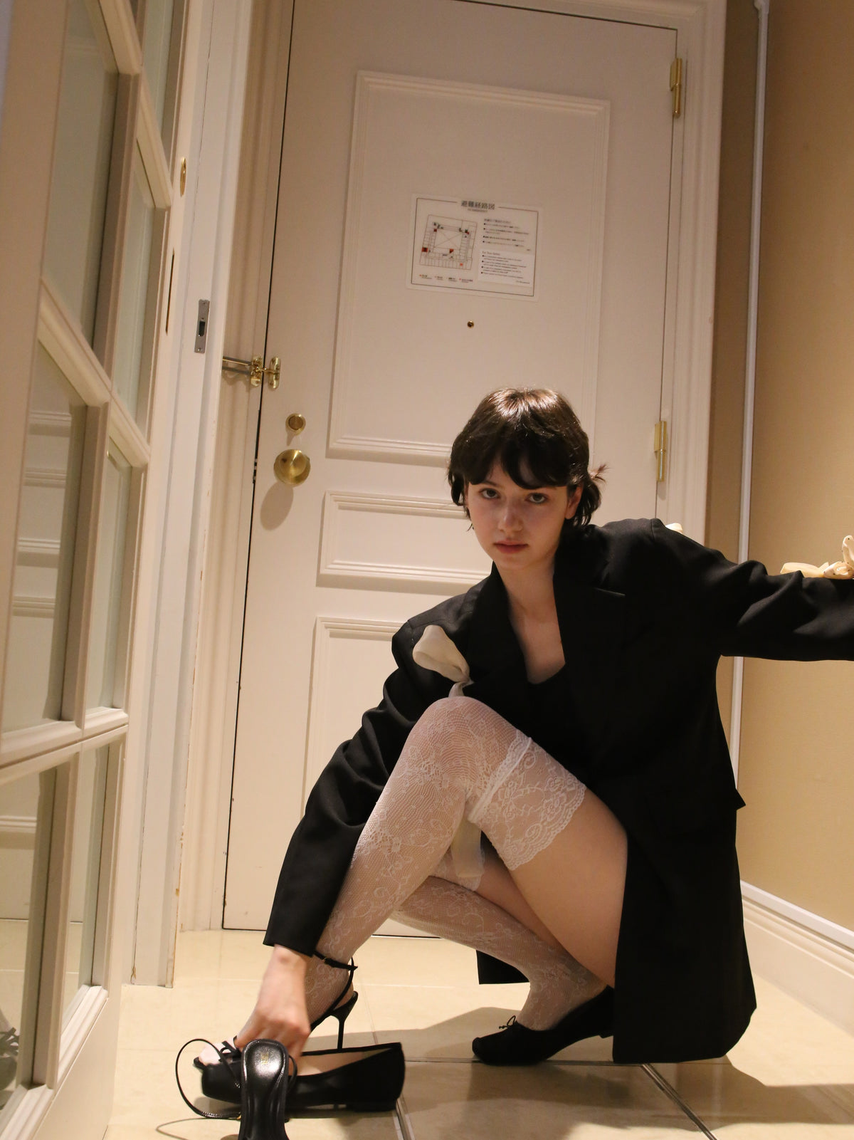 ・予約商品・Ribbon Attacthed Black Jacket