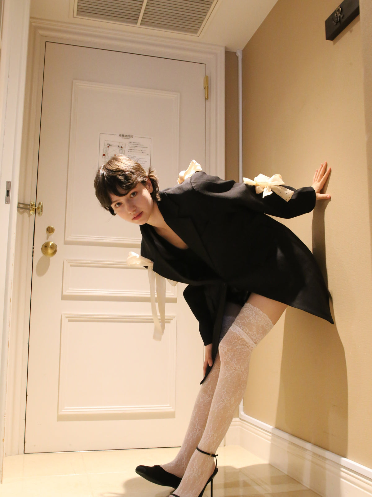 ・予約商品・Ribbon Attacthed Black Jacket
