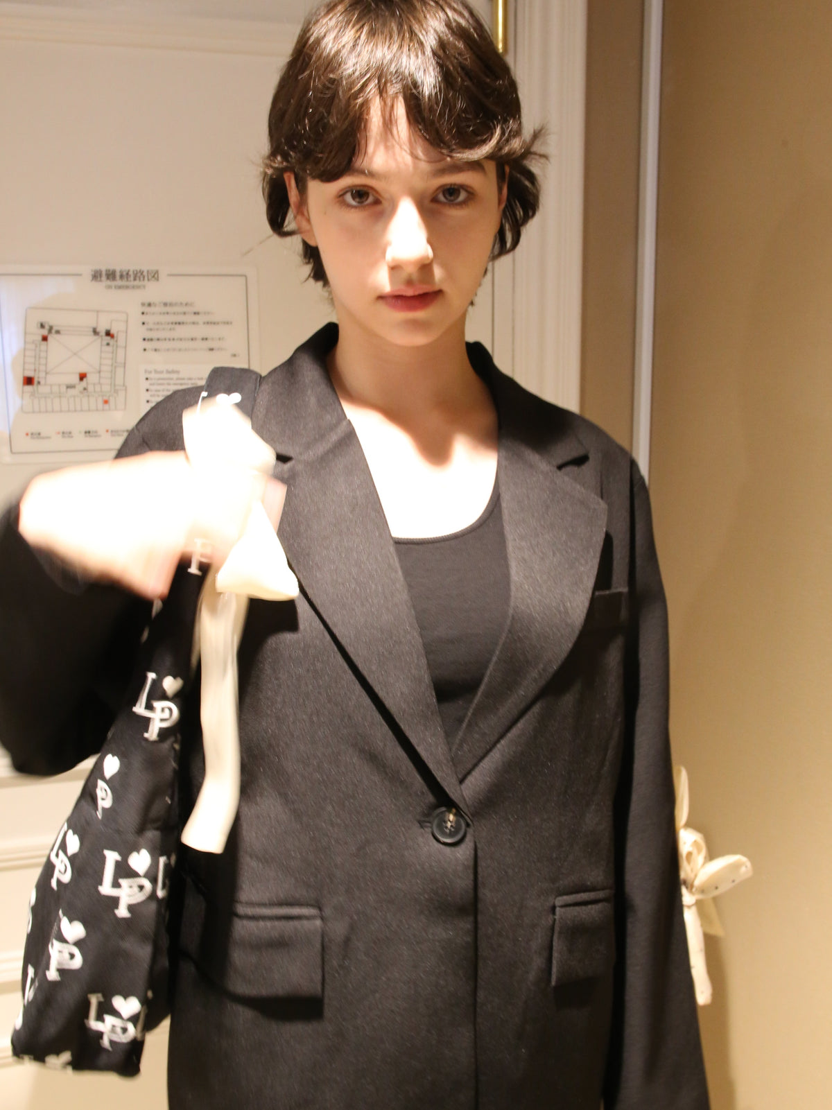 ・予約商品・Ribbon Attacthed Black Jacket