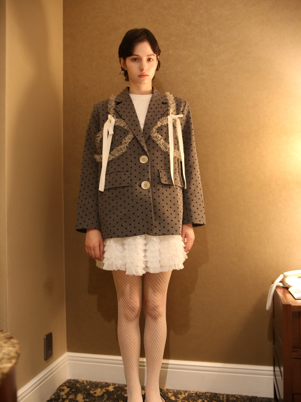 ・予約商品・Dots Lace Ribbon Jacket