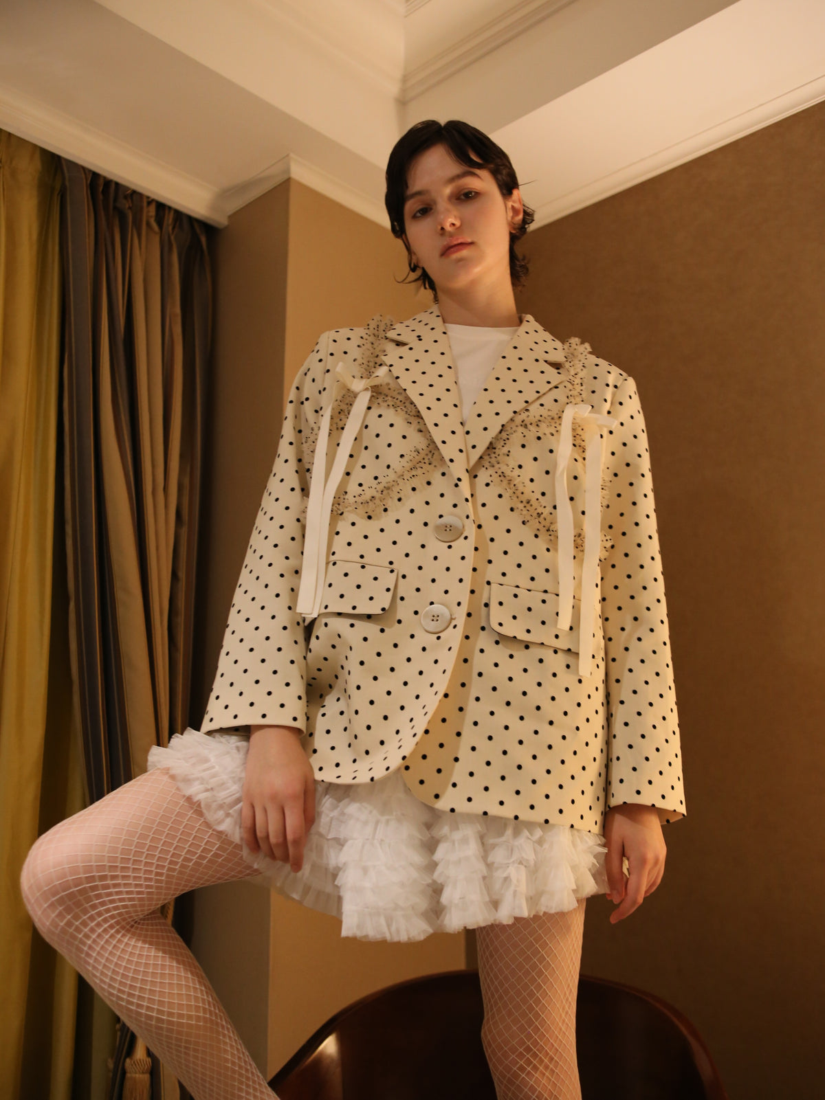 Layered Mesh Flare Mini Skirt/レイヤードメッシュフレアミニスカート