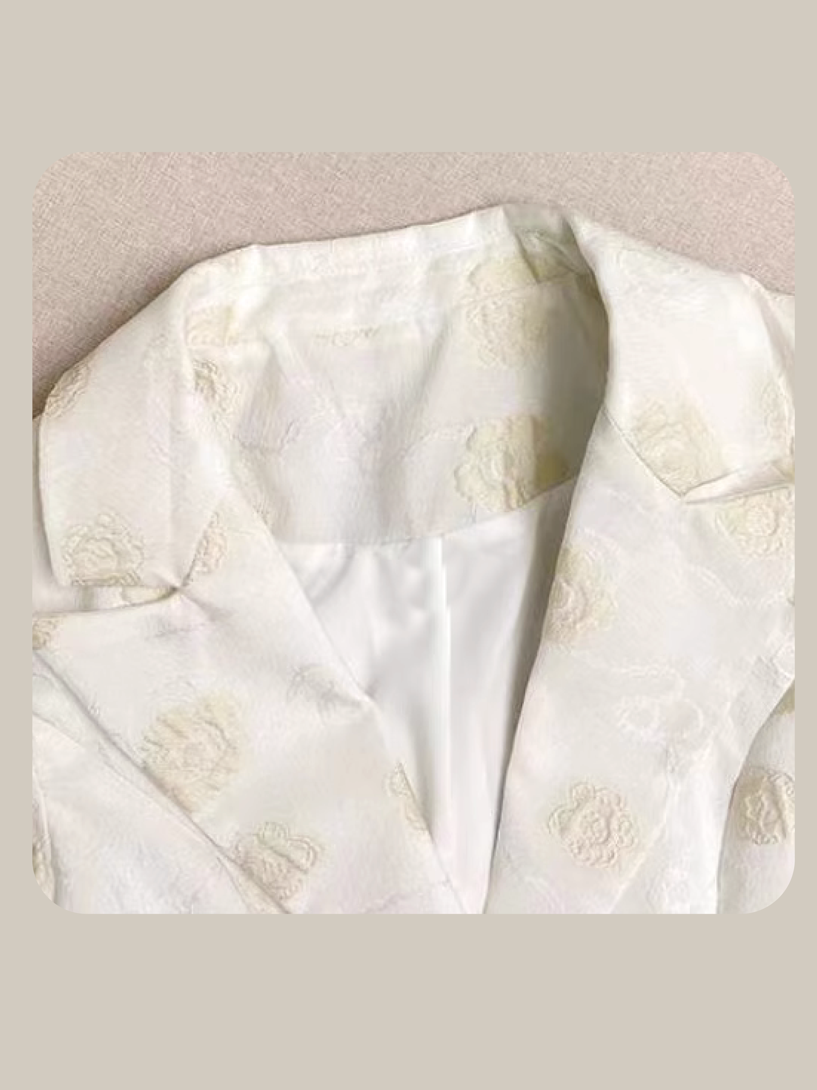 Elegant Flower Embroidery Jacket Dress  エレガントフラワー刺繍ジャケットドレス