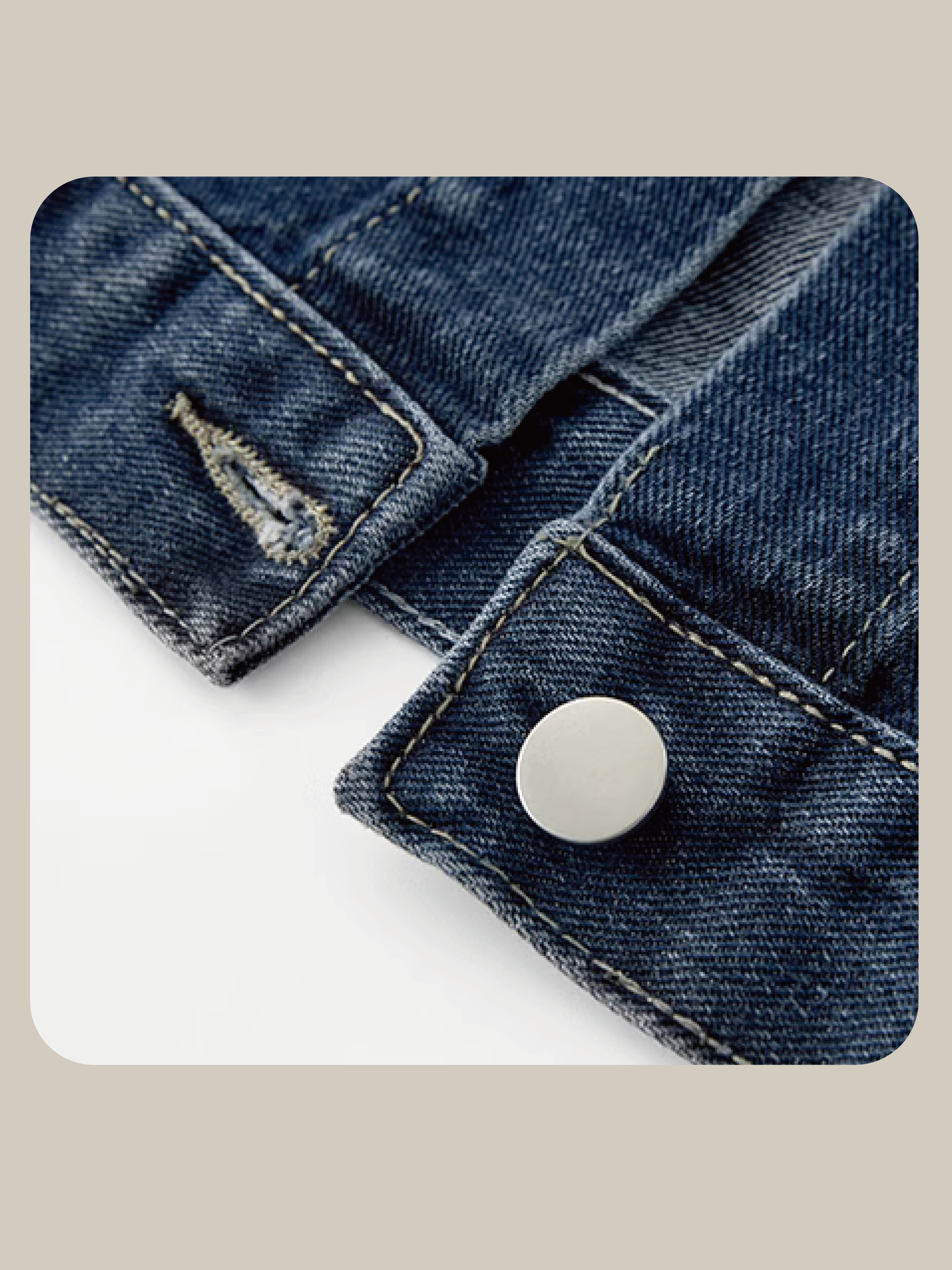 Flap Pocket Cropped Denim Jacket