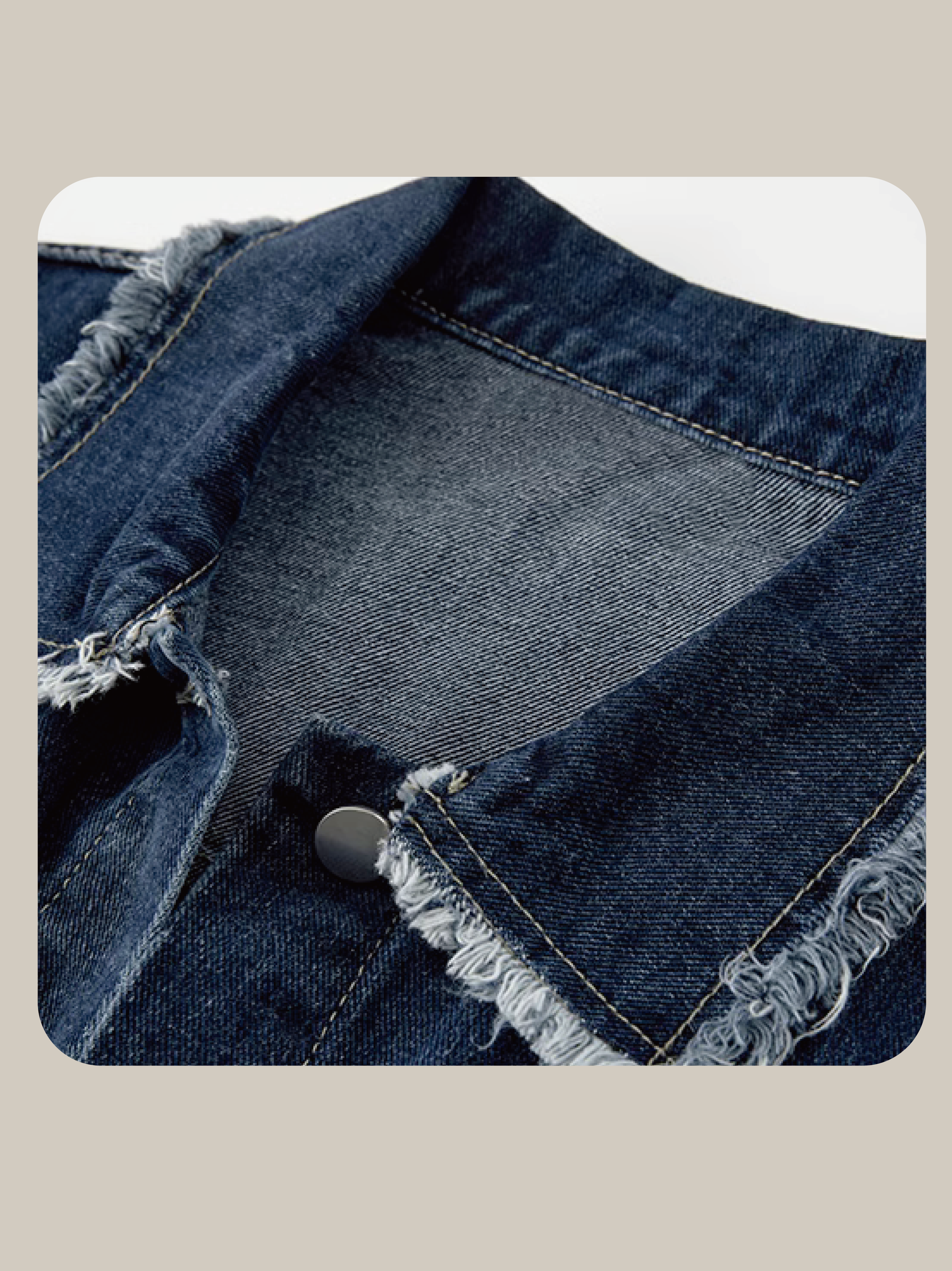 Flap Pocket Cropped Denim Jacket