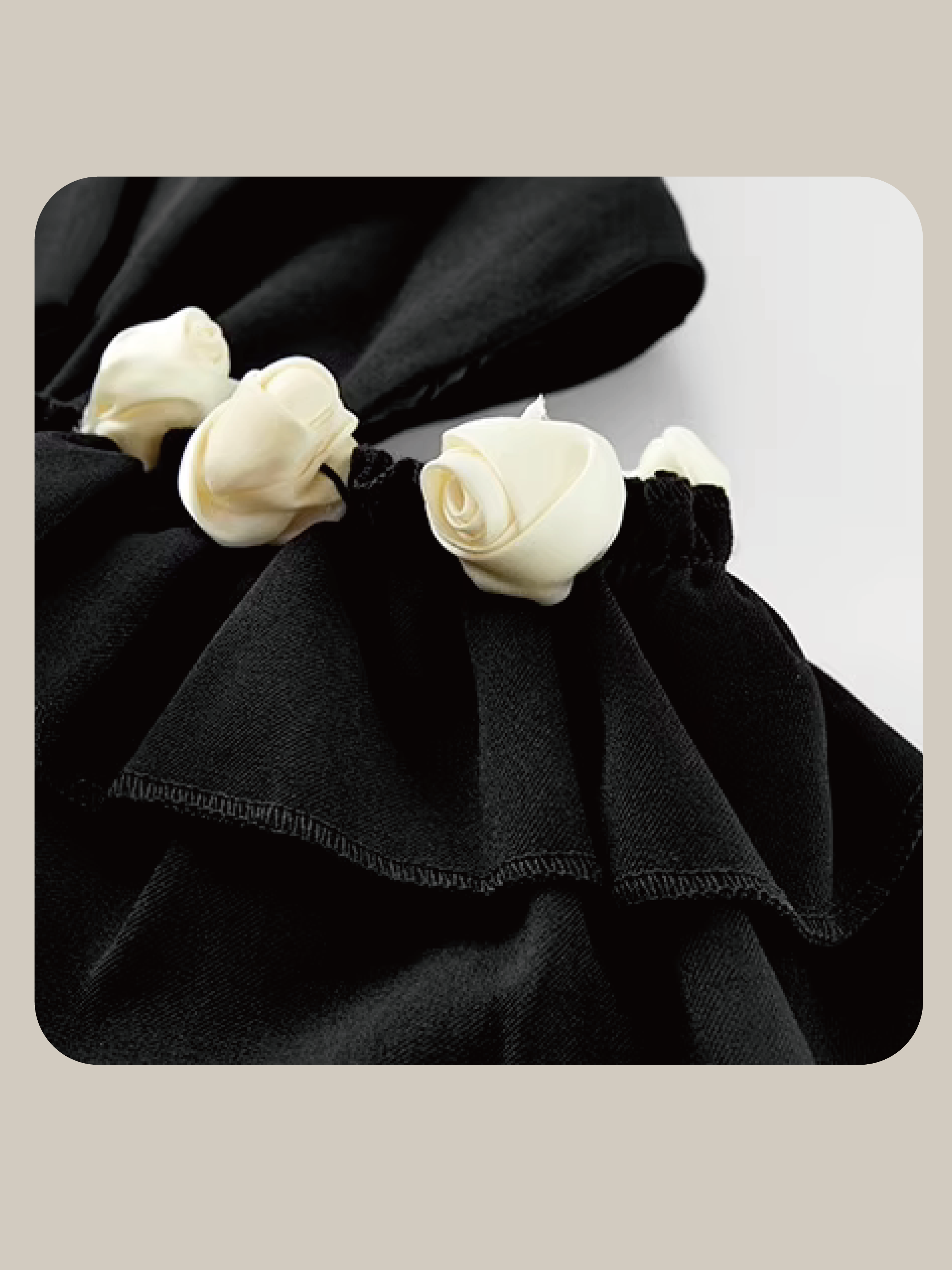 Shoulder Design Flower Gather Jacket.  ショルダーデザインフラワーギャザージャケット