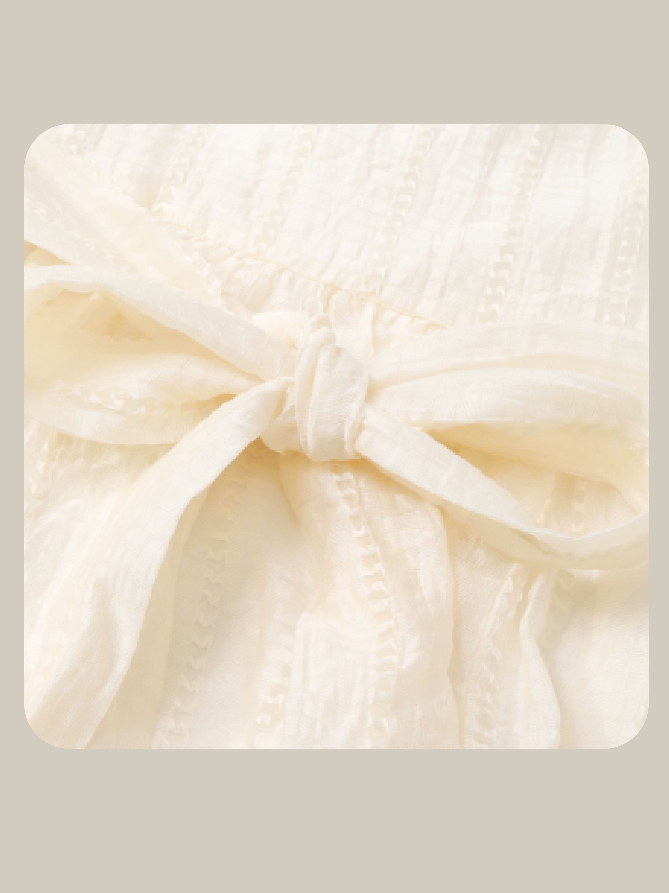 Ivory Ribbon Puff Sleeves Dress アイボリーリボンパフスリーブワンピース