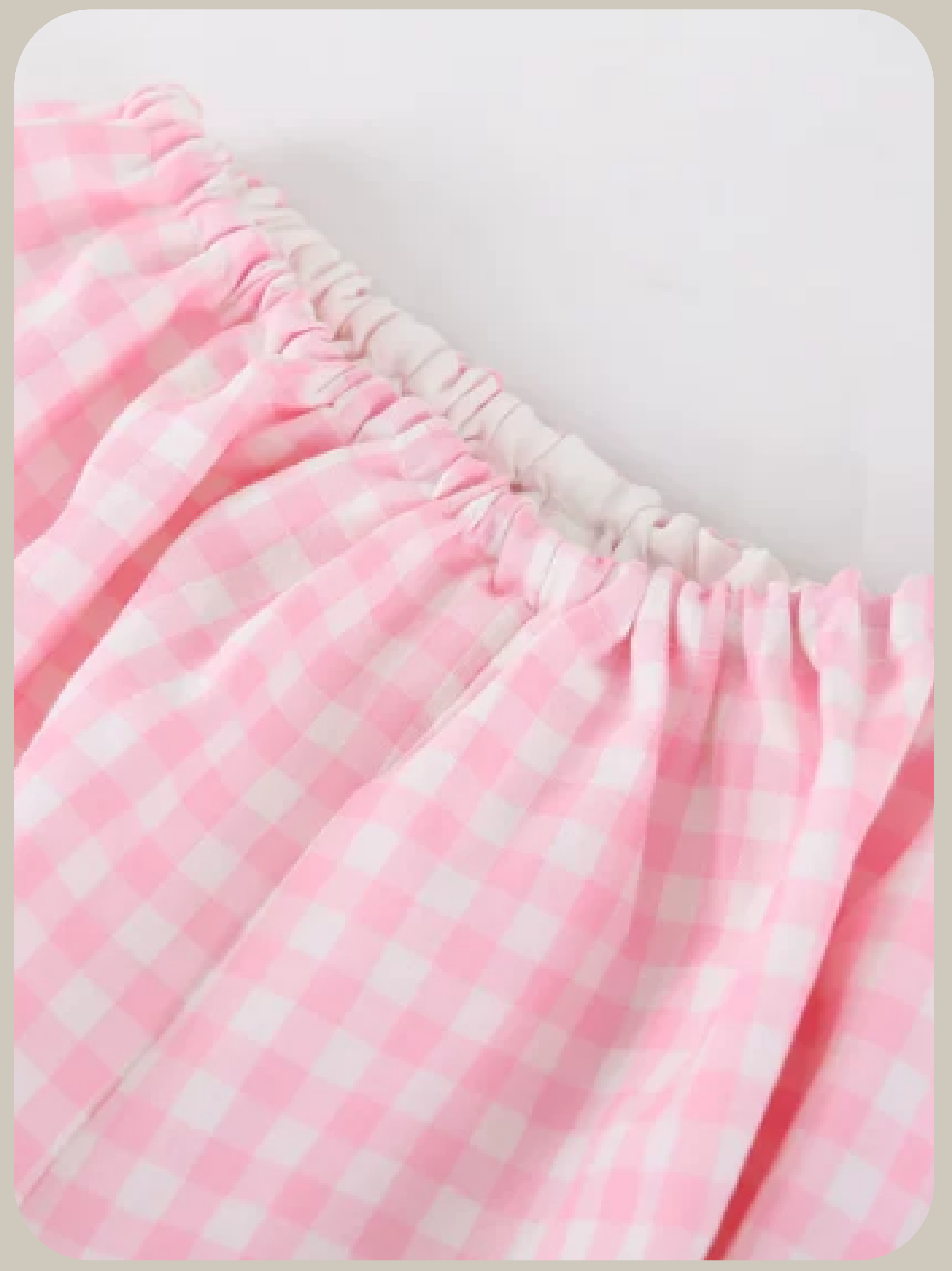 Bow Peplum Gingham Dress Set Up/リボン付きペプラムギンガムドレスセット