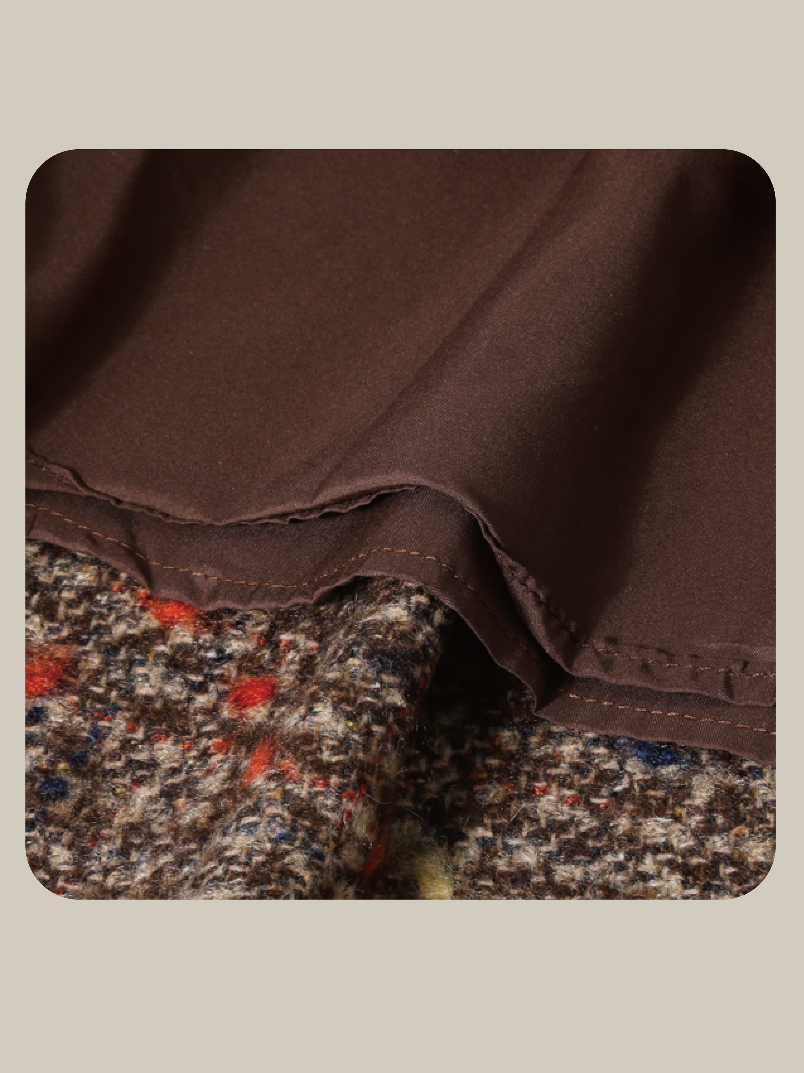 Brown Color Tweed Style Set Up ブラウンカラーツイードスタイルセットアップ