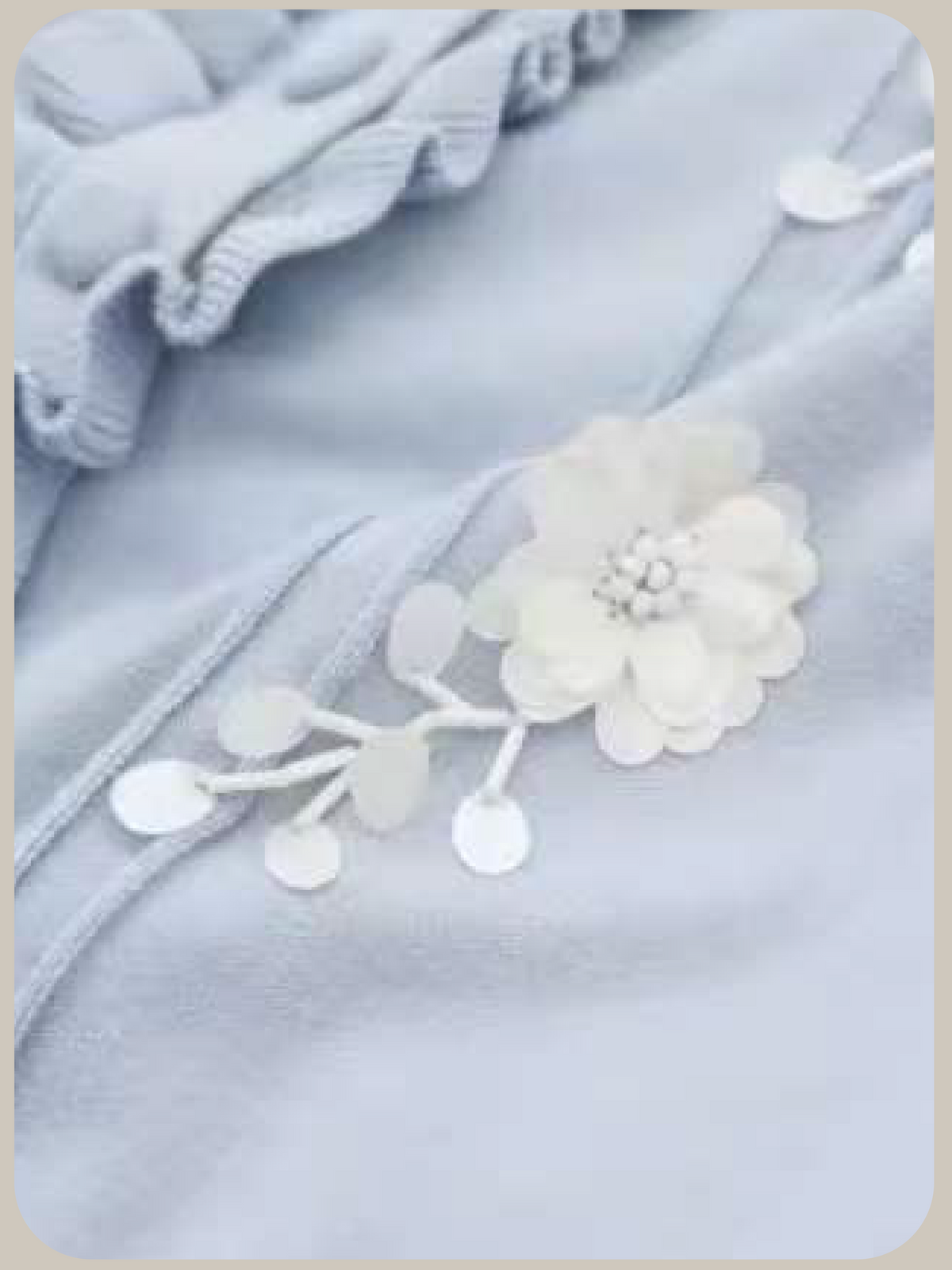 Flower Applique Front Ruffle Cardigan/フロントラッフルフラワーアップリケカーディガン