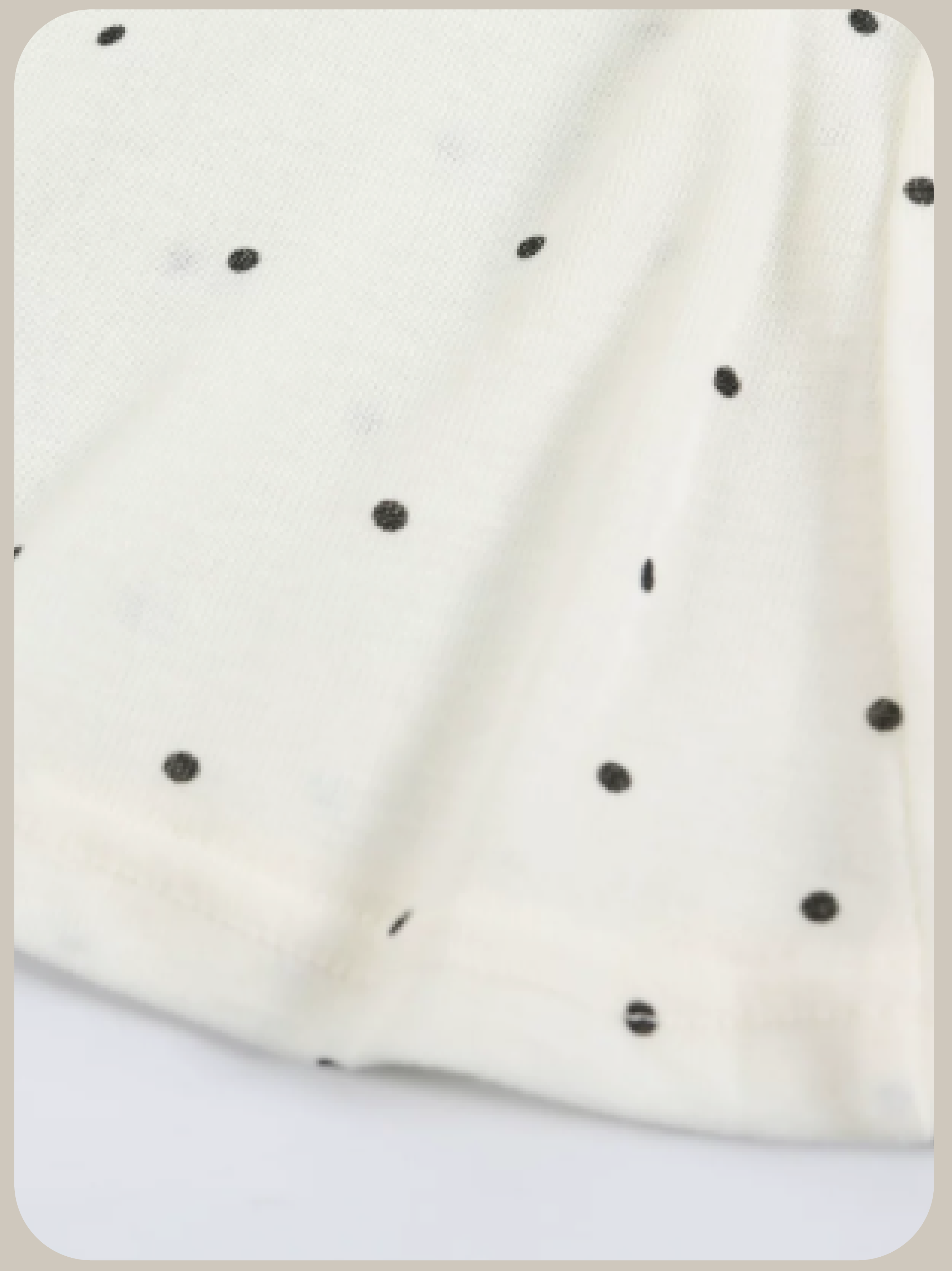 White Polka Dot Ruffle Long Sleeve T/ホワイトドット柄フリル長袖Tシャツ