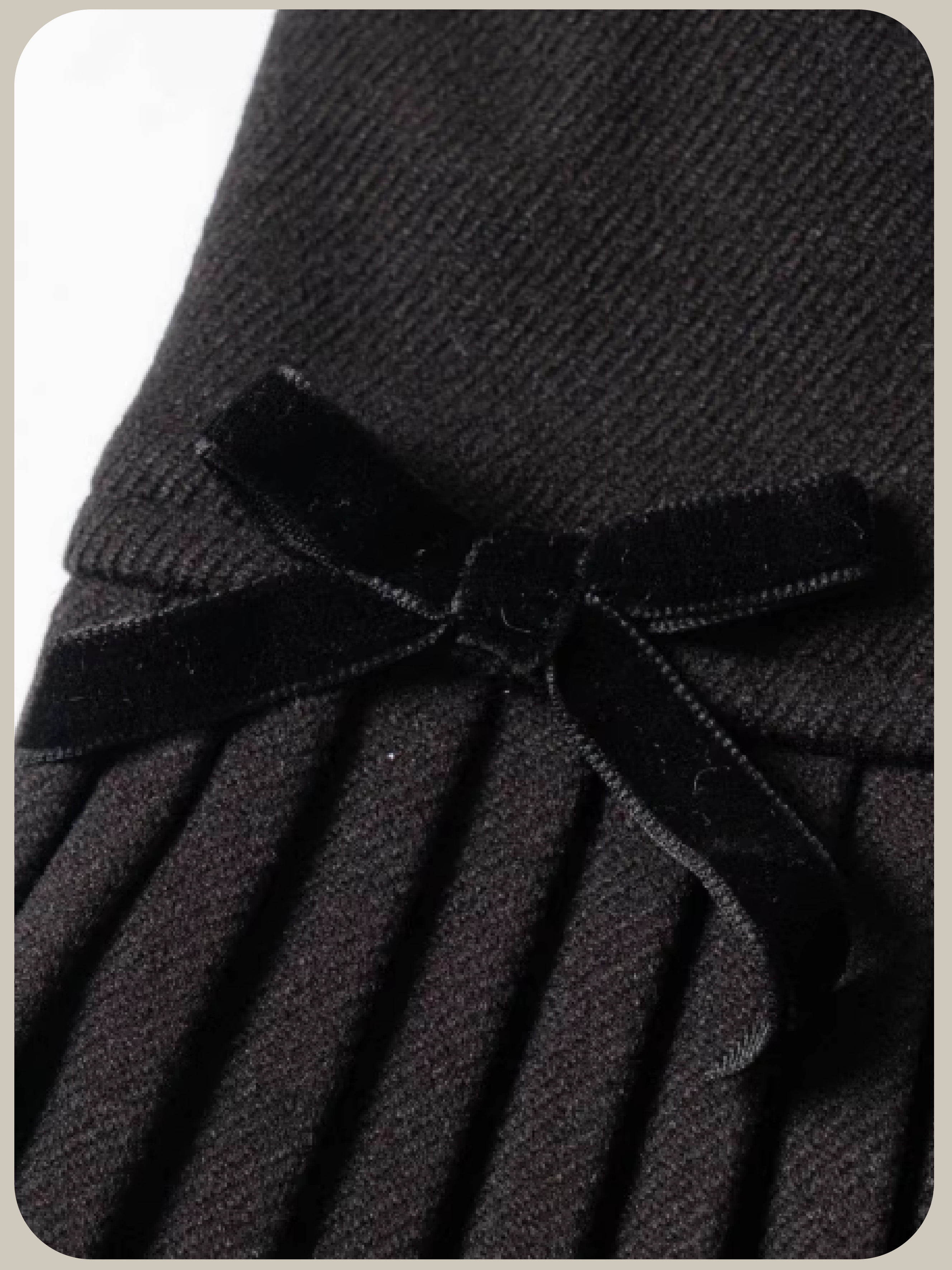 Pleats Ribbon Mini Skirt/プリーツリボンミニスカート