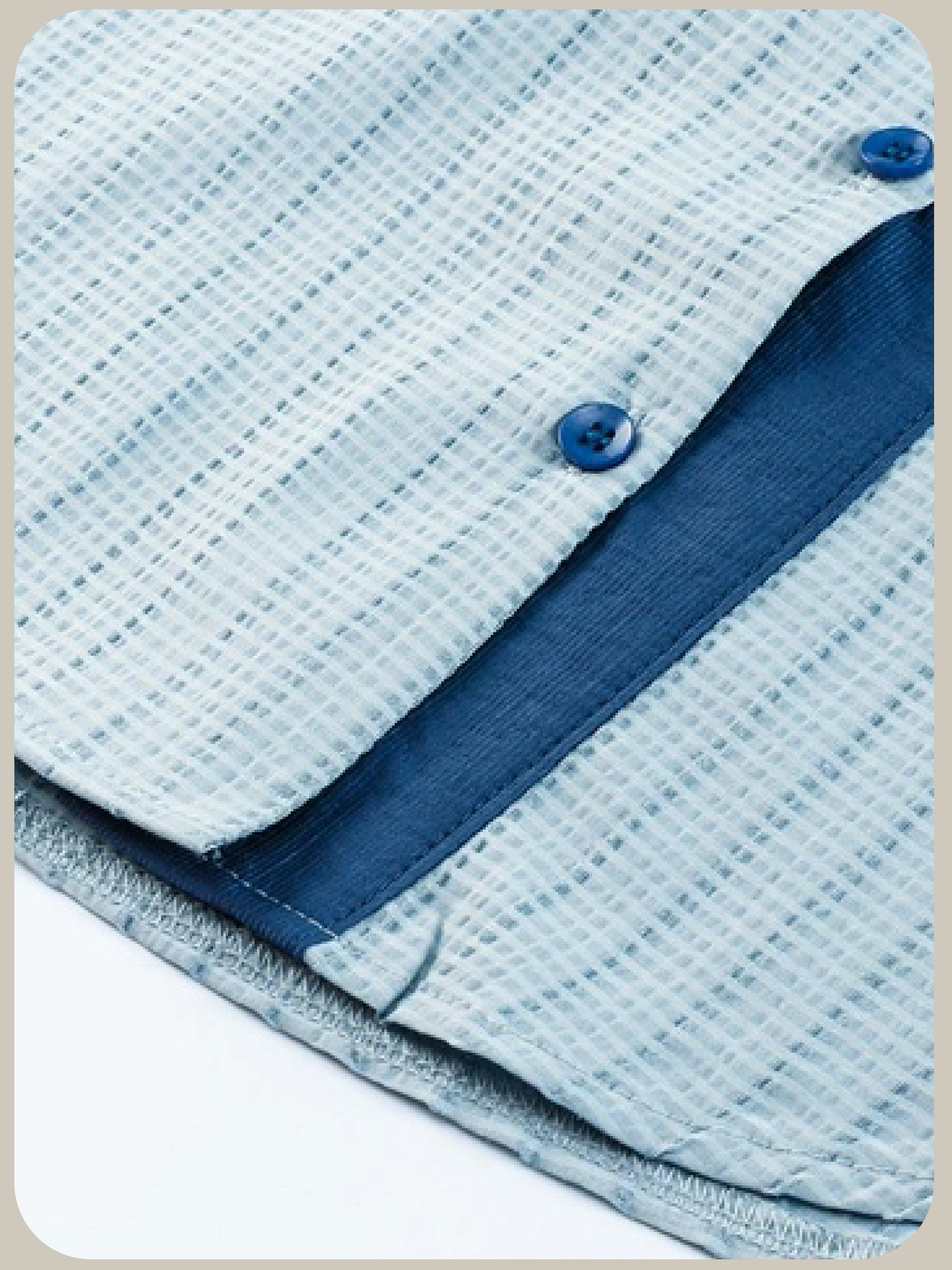 Wave Design Stripe Shirt/ウェーブデザインストライプシャツ