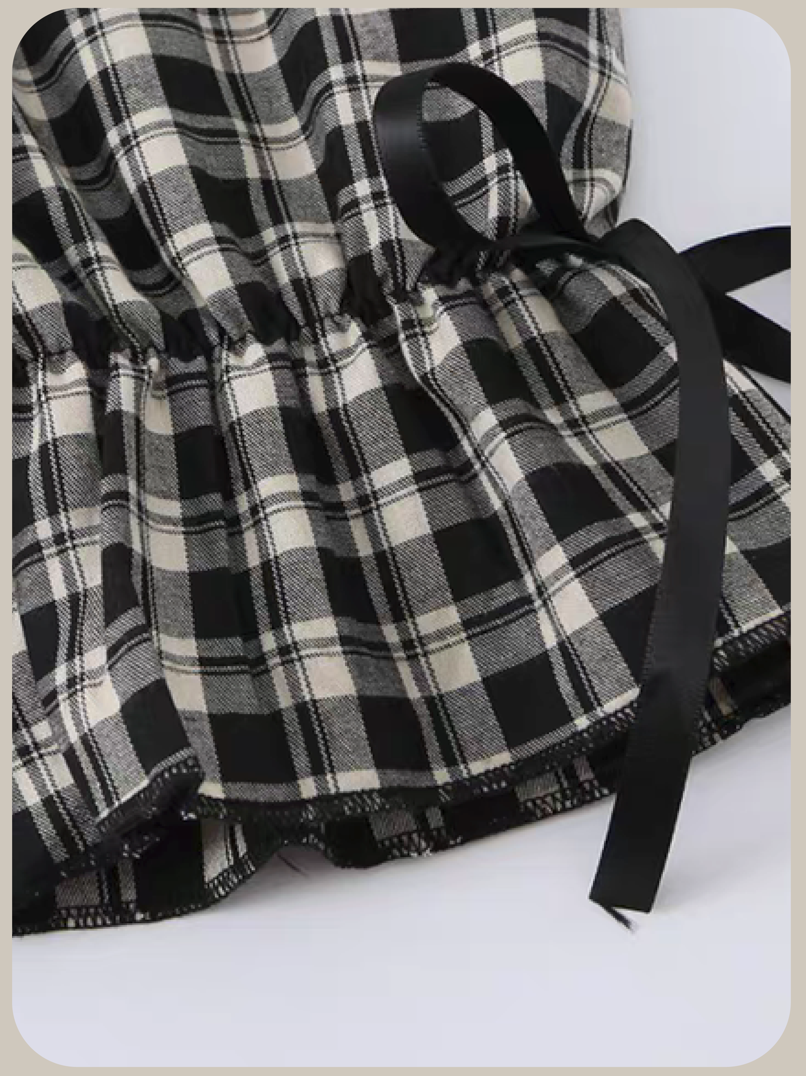 Gingham Check Lace Trim Cropped Top/ギンガムチェックレーストリムクロップドトップス