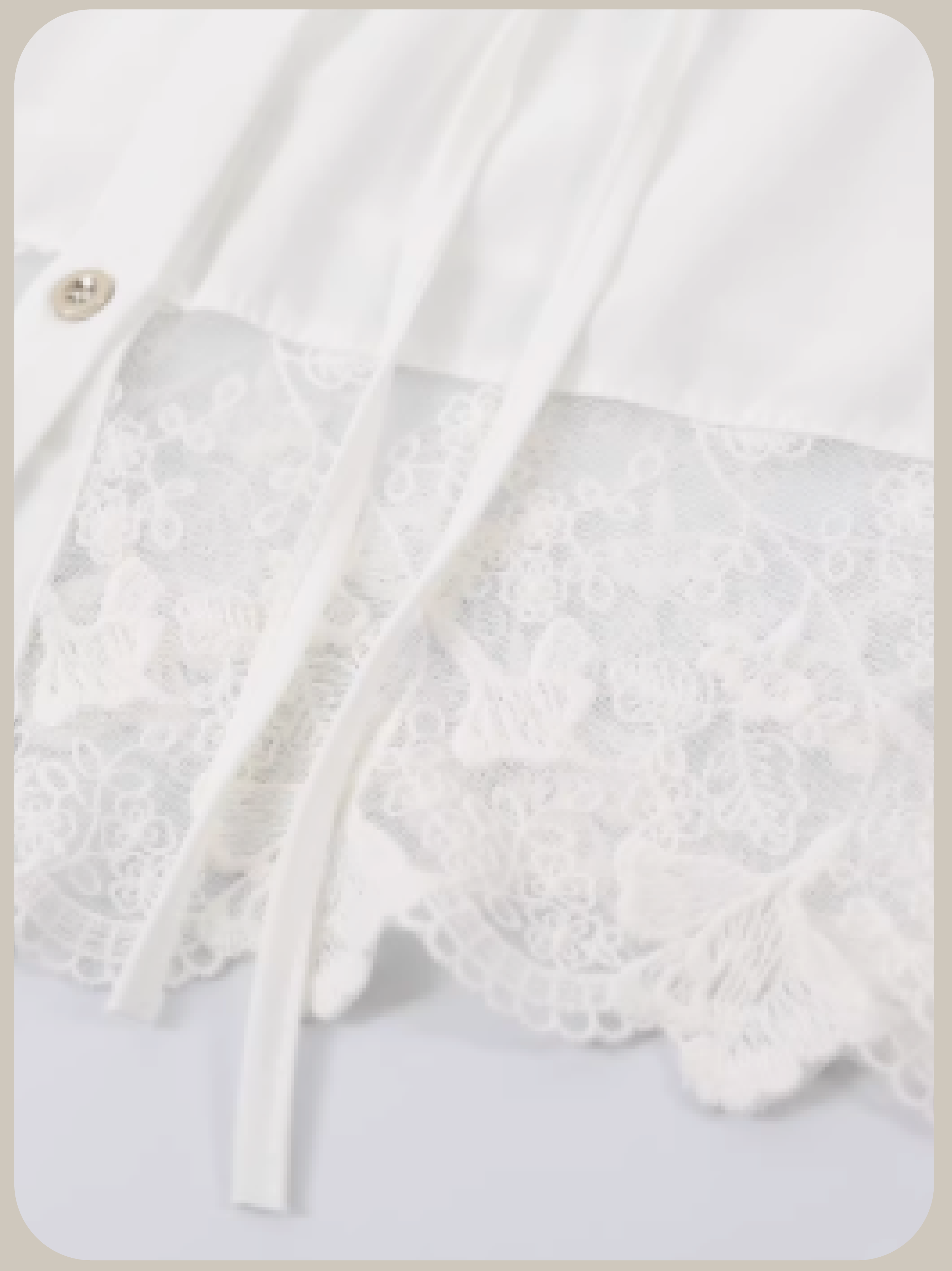 Lace Motif Sheer Shirt/レースシースルーシャツ