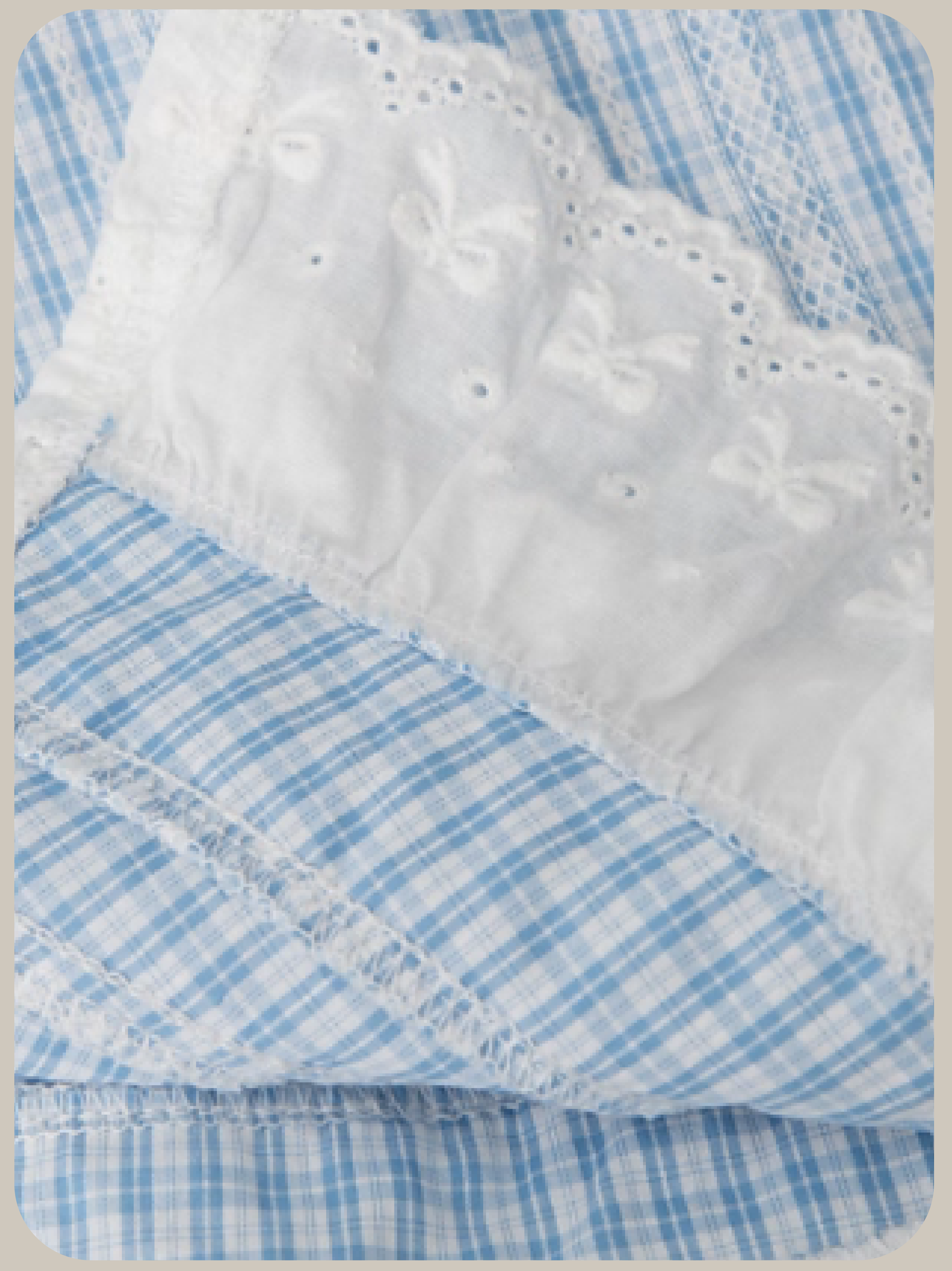 Flare Lace Stitching Plaid Shirt/フレアレースステッチチェックシャツ