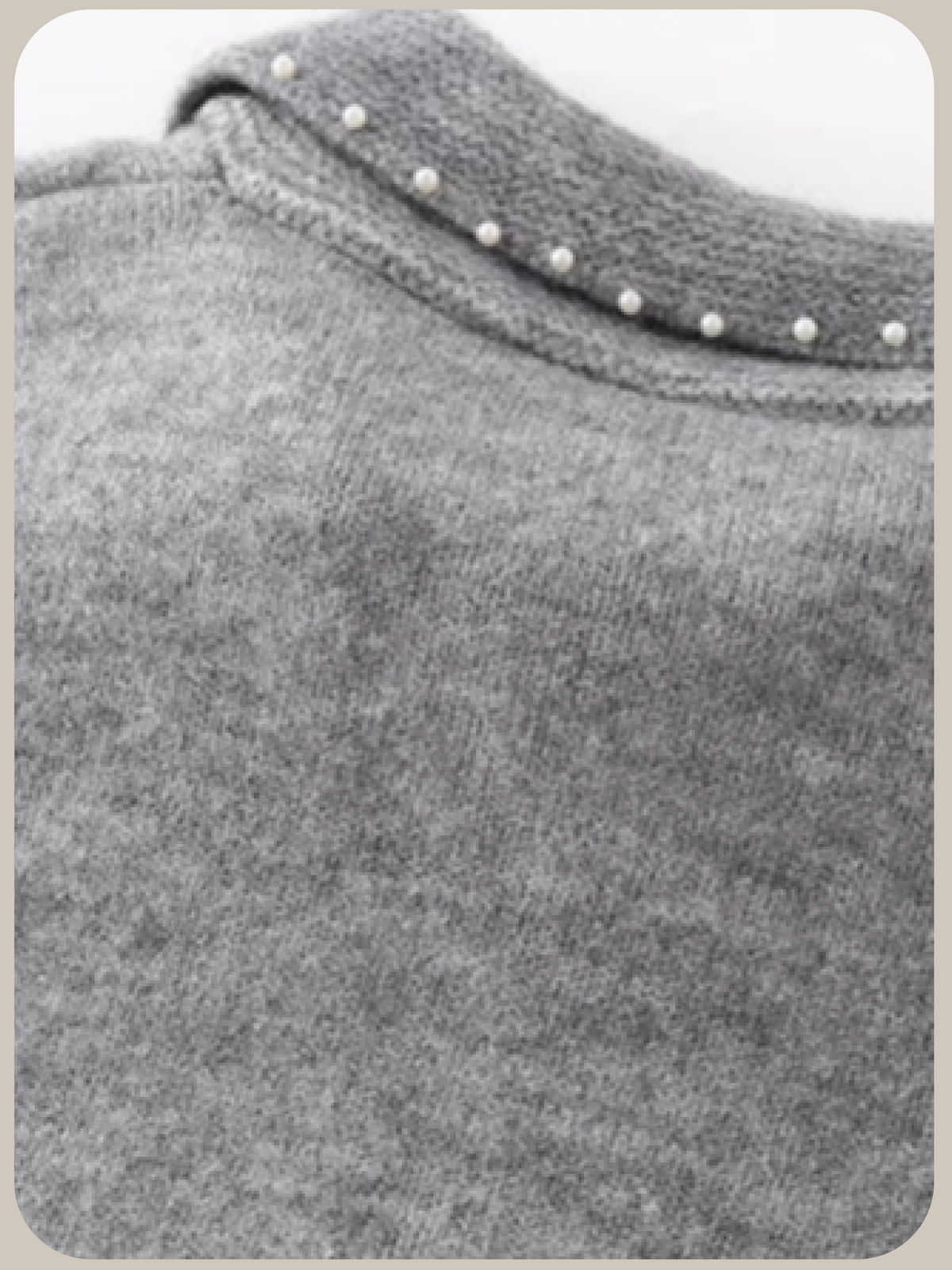 Pearl Bow Tie Collar Sweater/パール付きボウタイカラーセーター