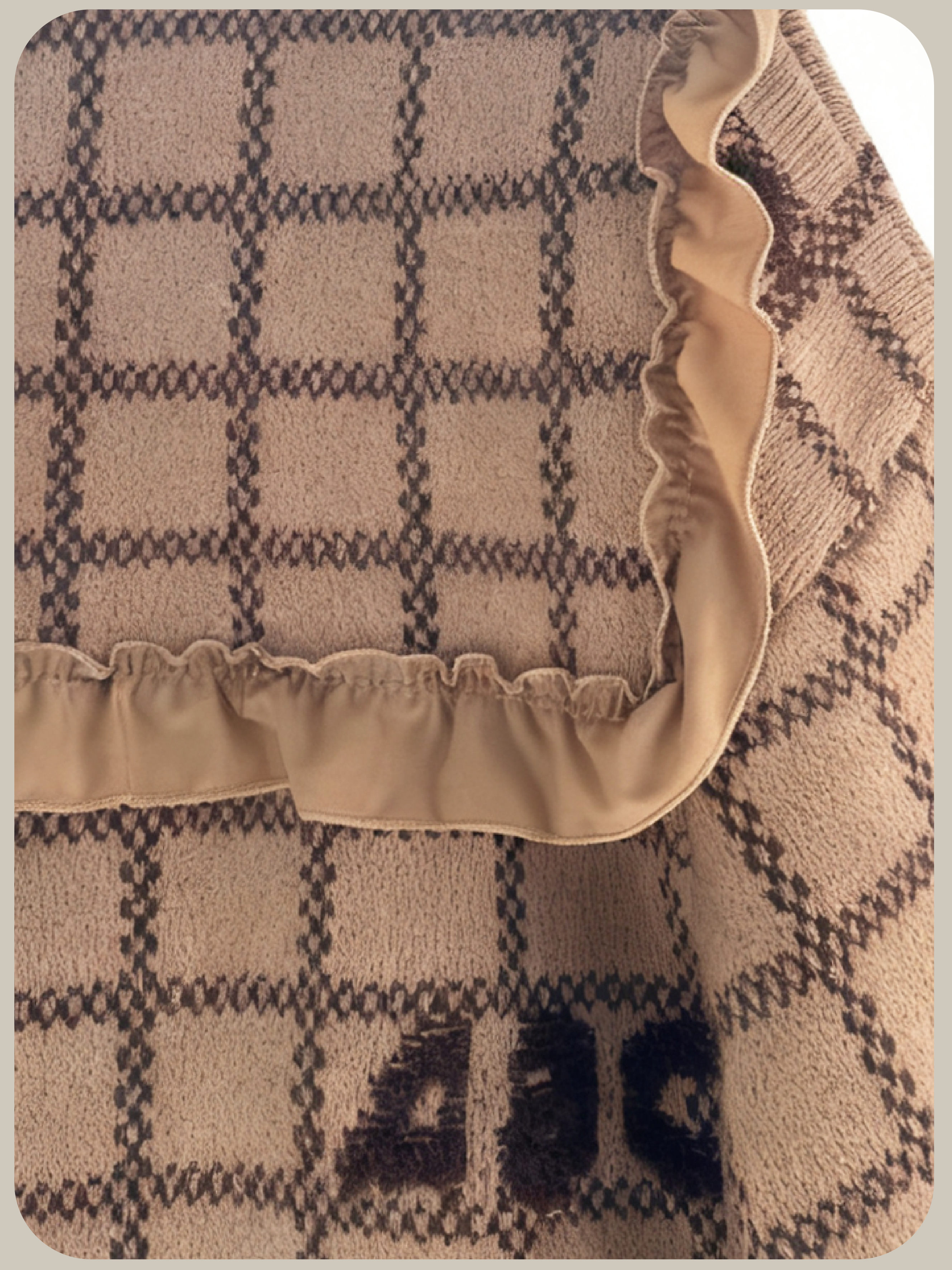 Big Frill Baby Bear Deco Knit/フリルベビーベアデコニット