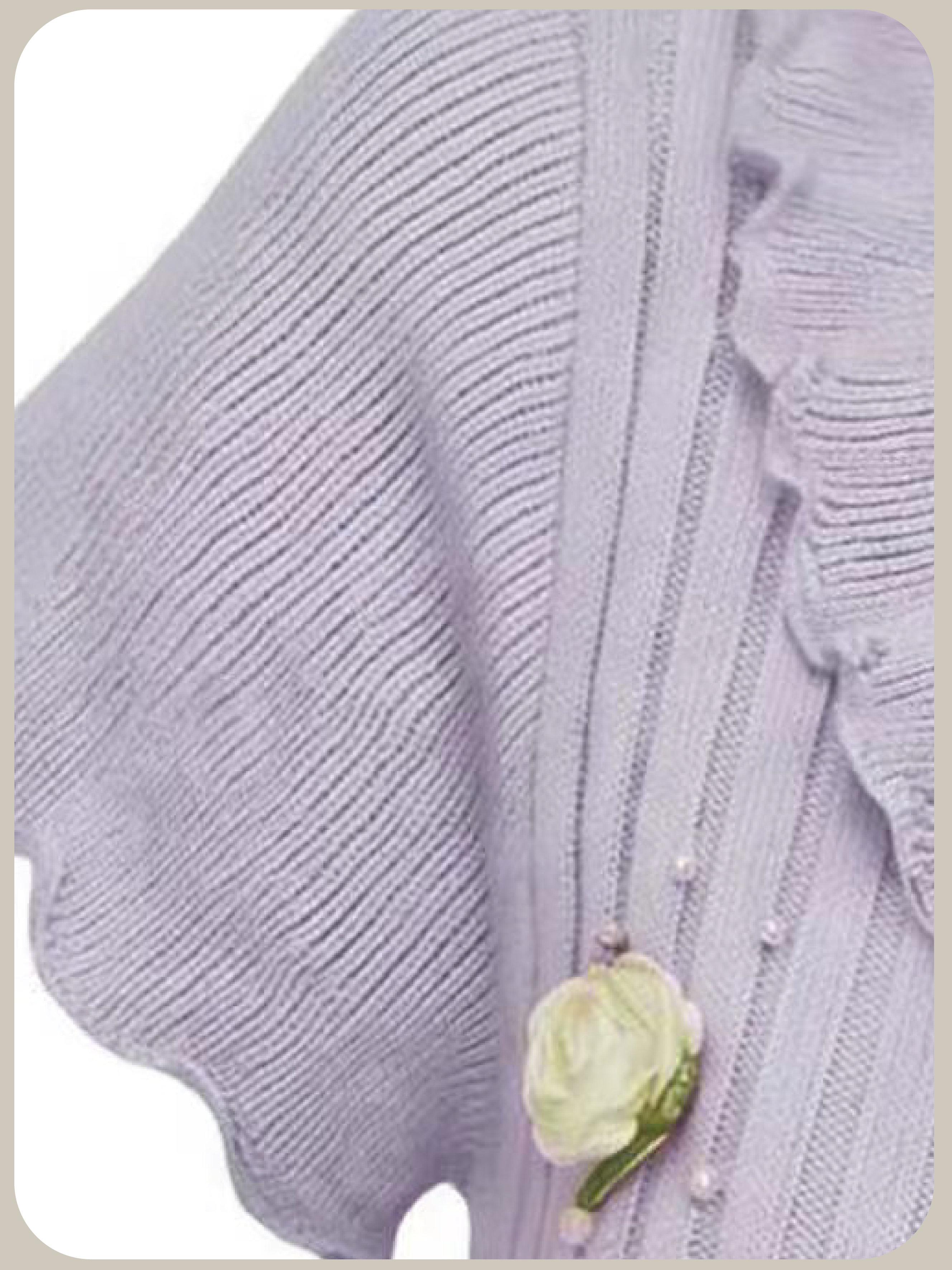 Bloom Beaded Ruffle Knit Top/ブルーム ビーズラッフルニットトップス