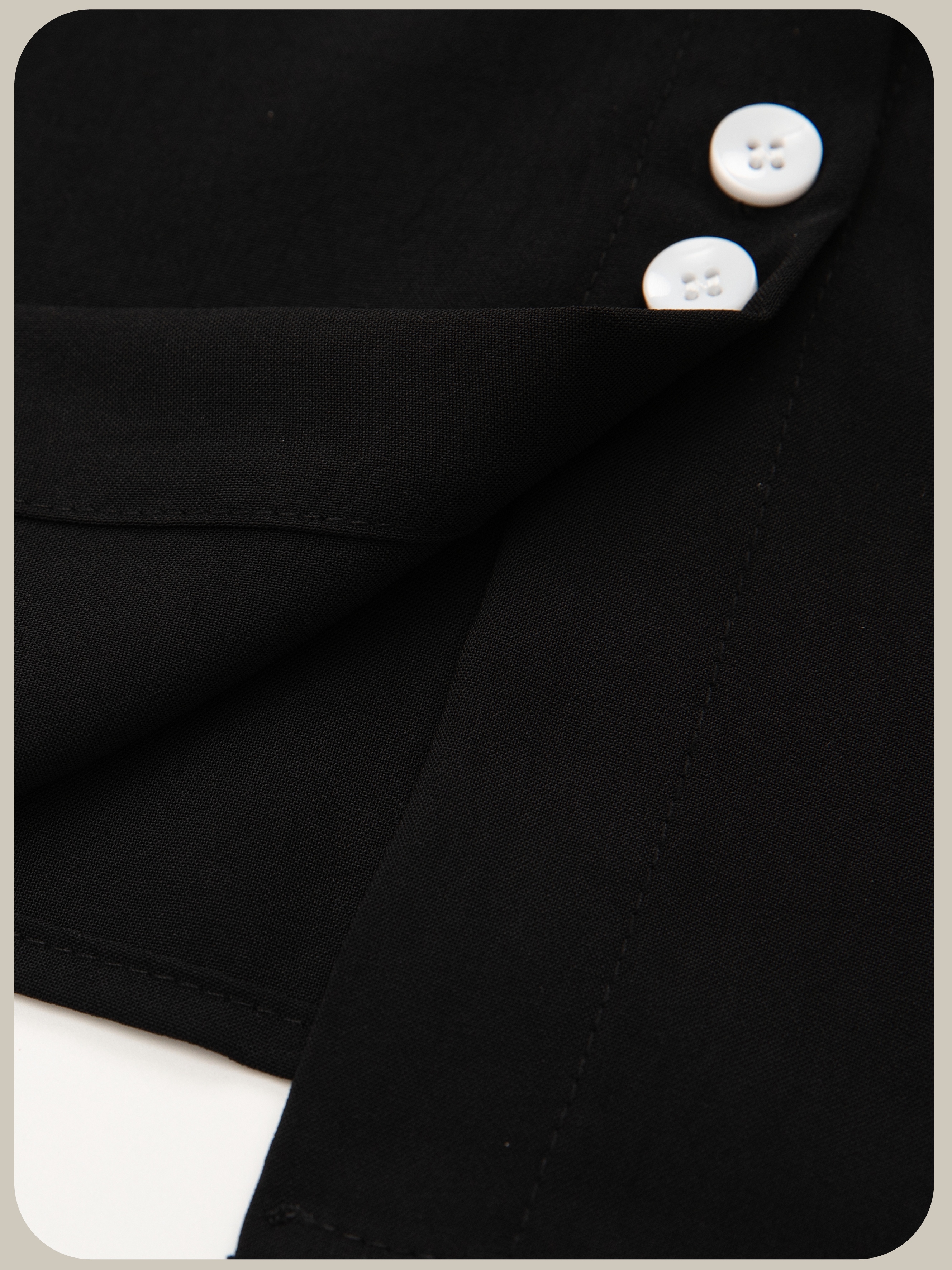 French Contrast Ruffle Collar T/フレンチコントラストラッフルカラーT
