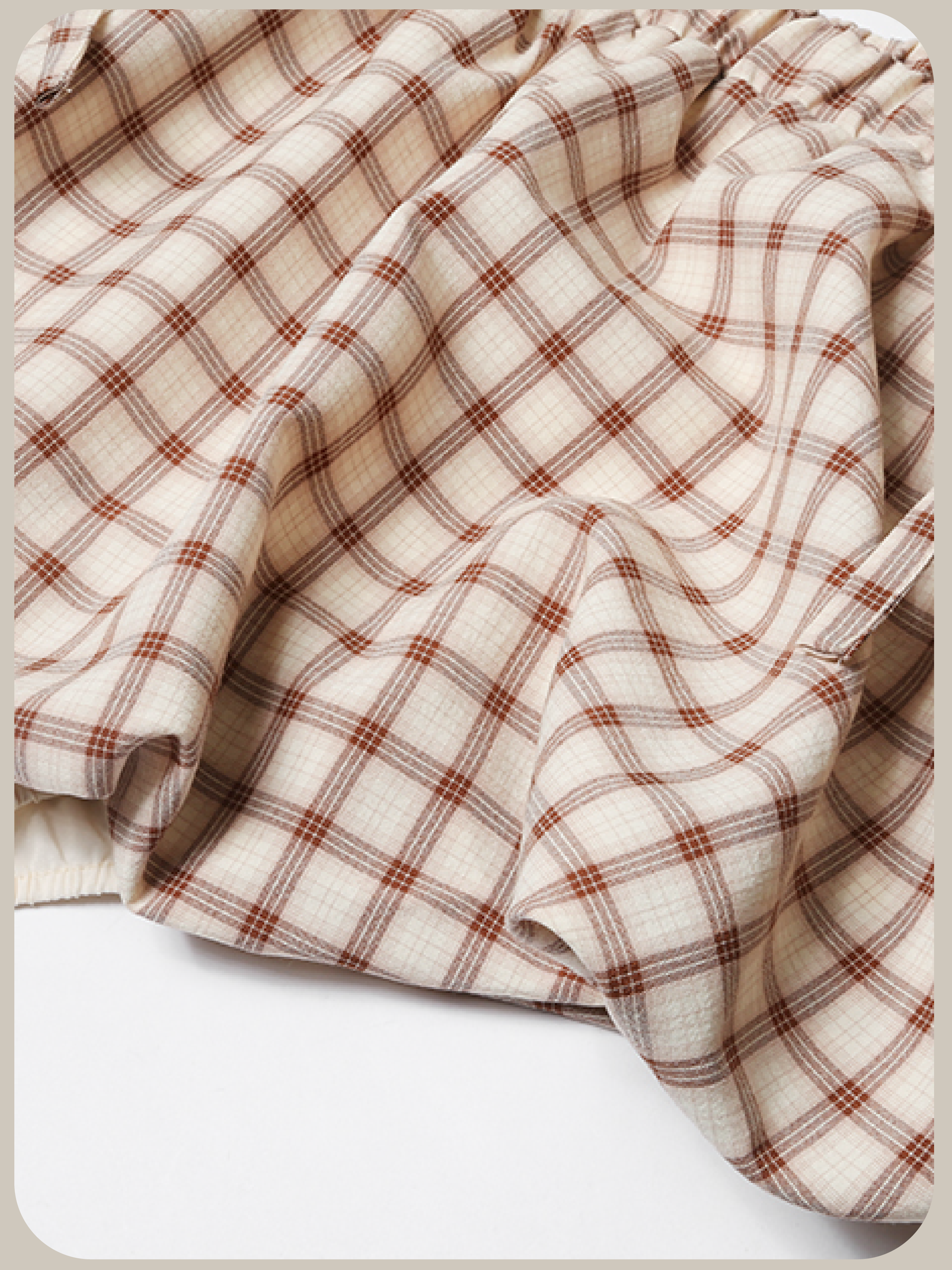 Gingham Check Baloon Skirt