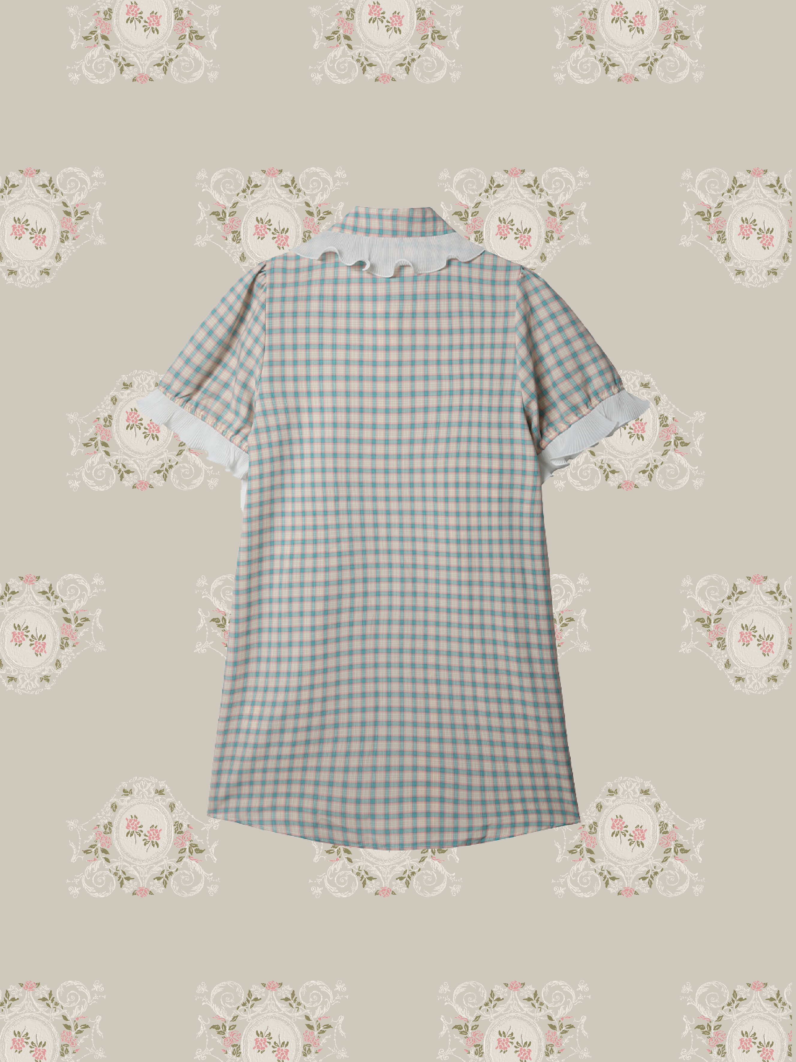 Asymmetric Pocket Check Dress