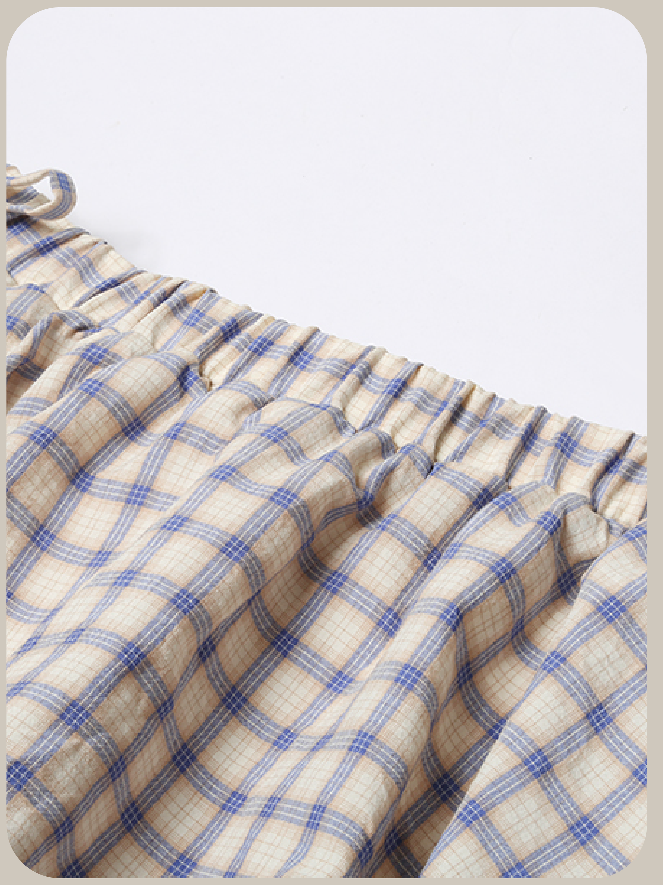 Gingham Check Baloon Skirt