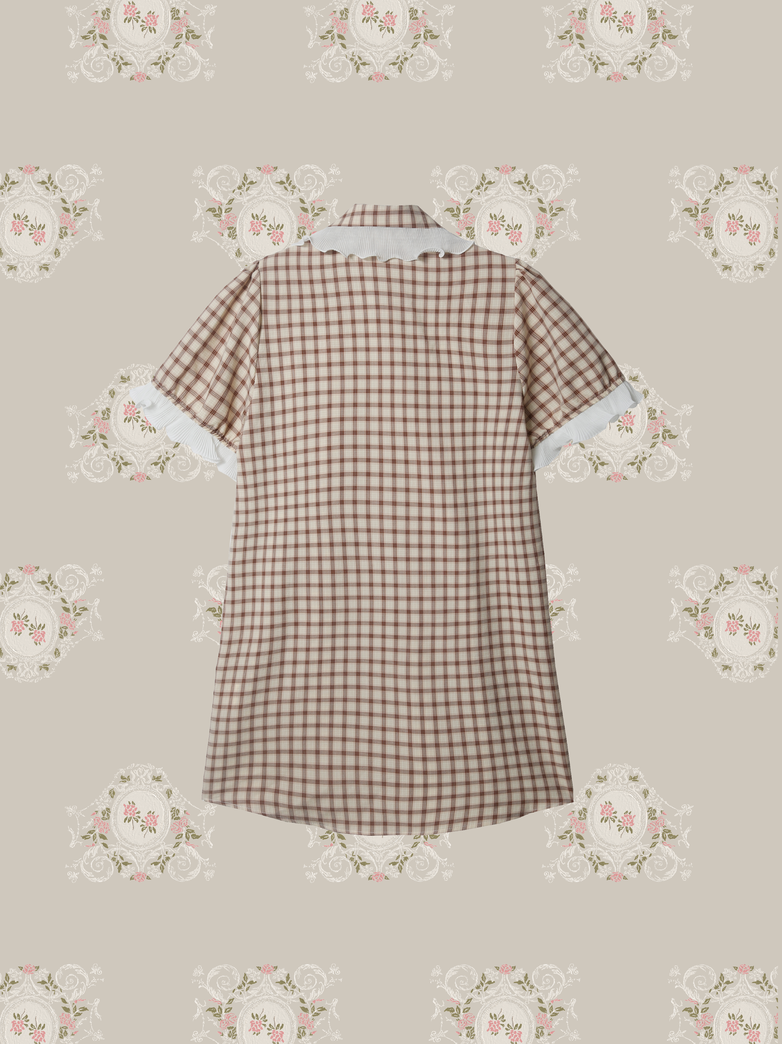 Asymmetric Pocket Check Dress