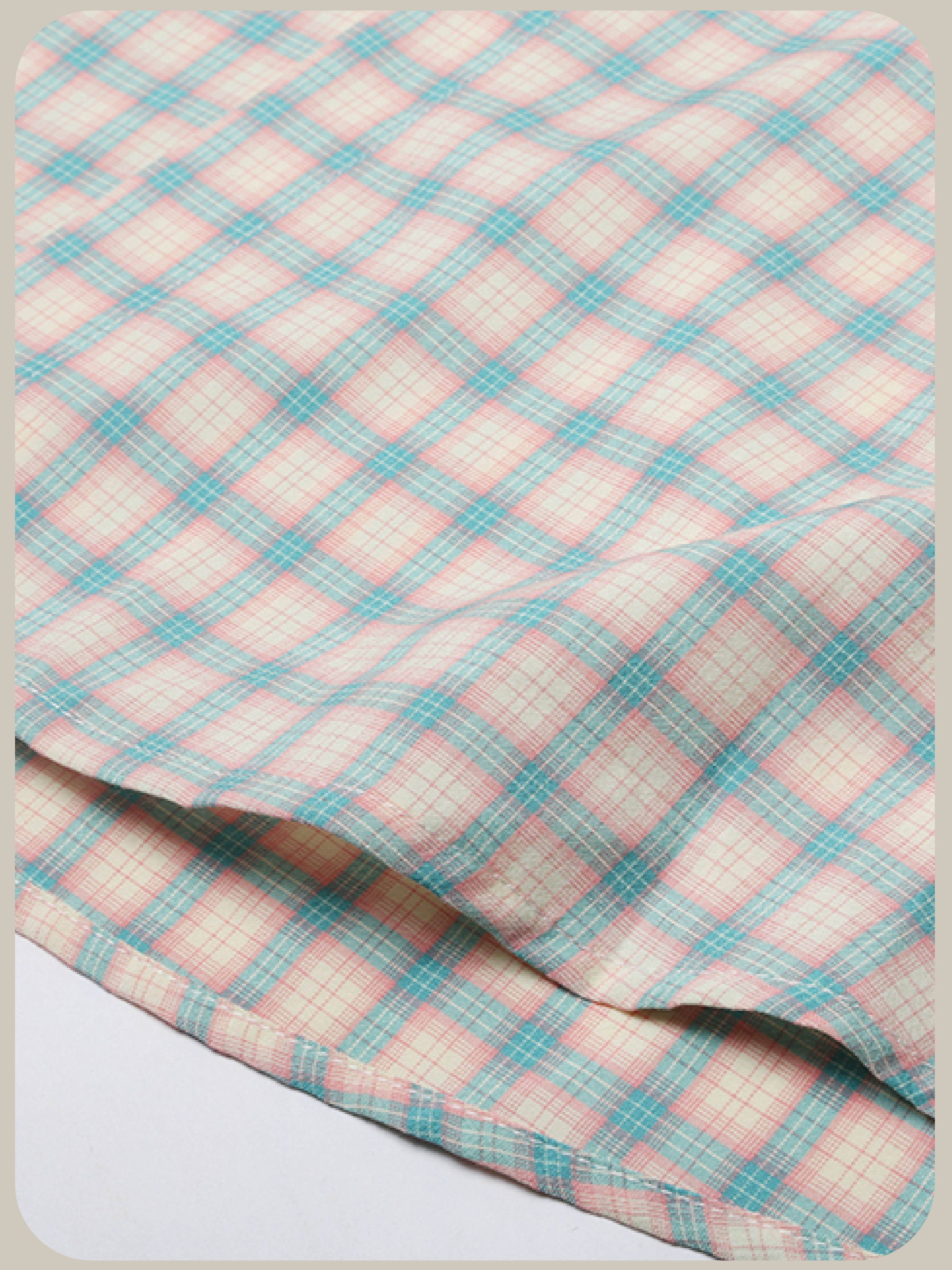 Asymmetric Pocket Check Dress