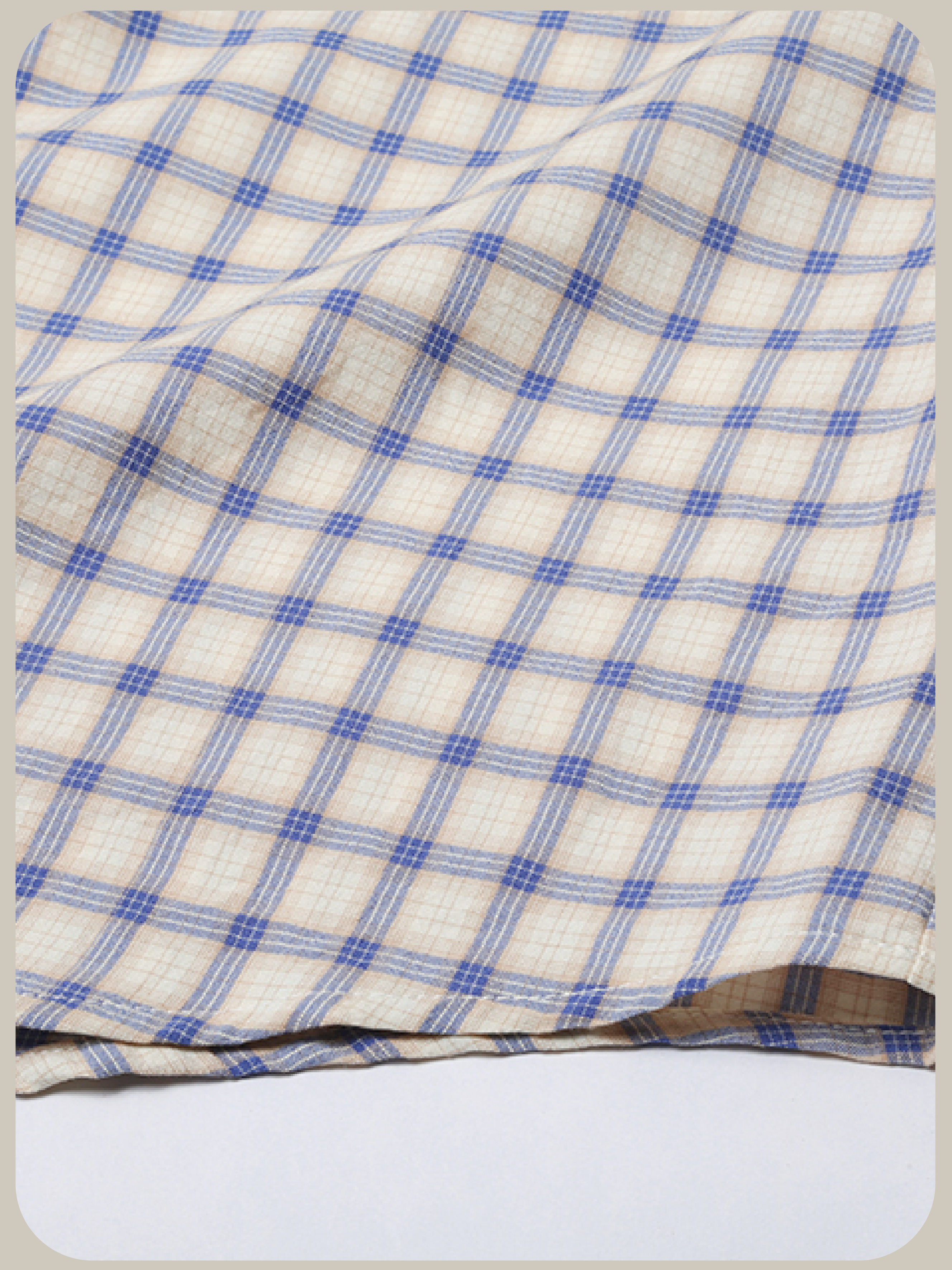 Asymmetric Pocket Check Dress