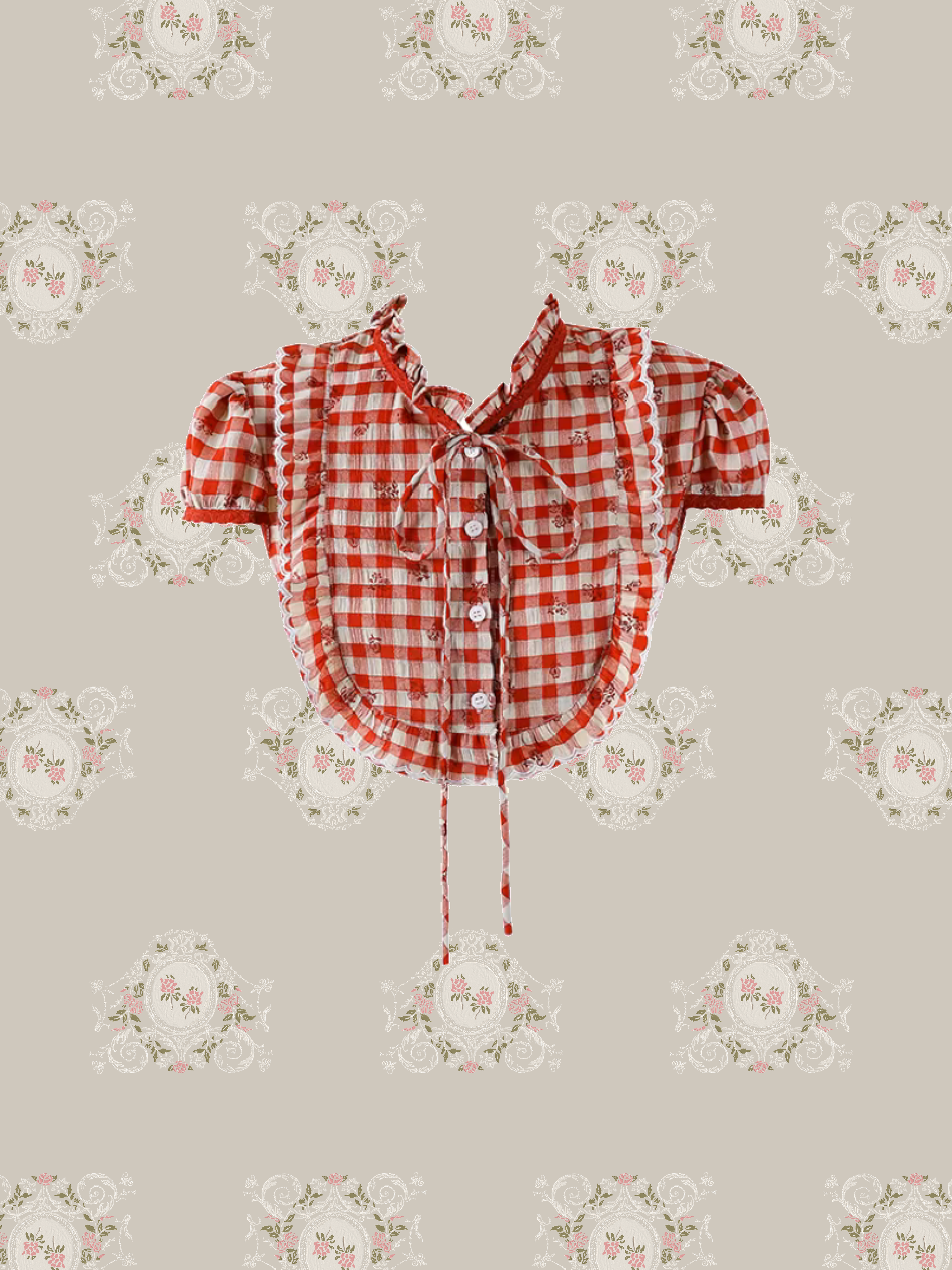 Sweet Ruffle Vichy Check Set Up/スイートフリルヴィシーチェックセットアップ