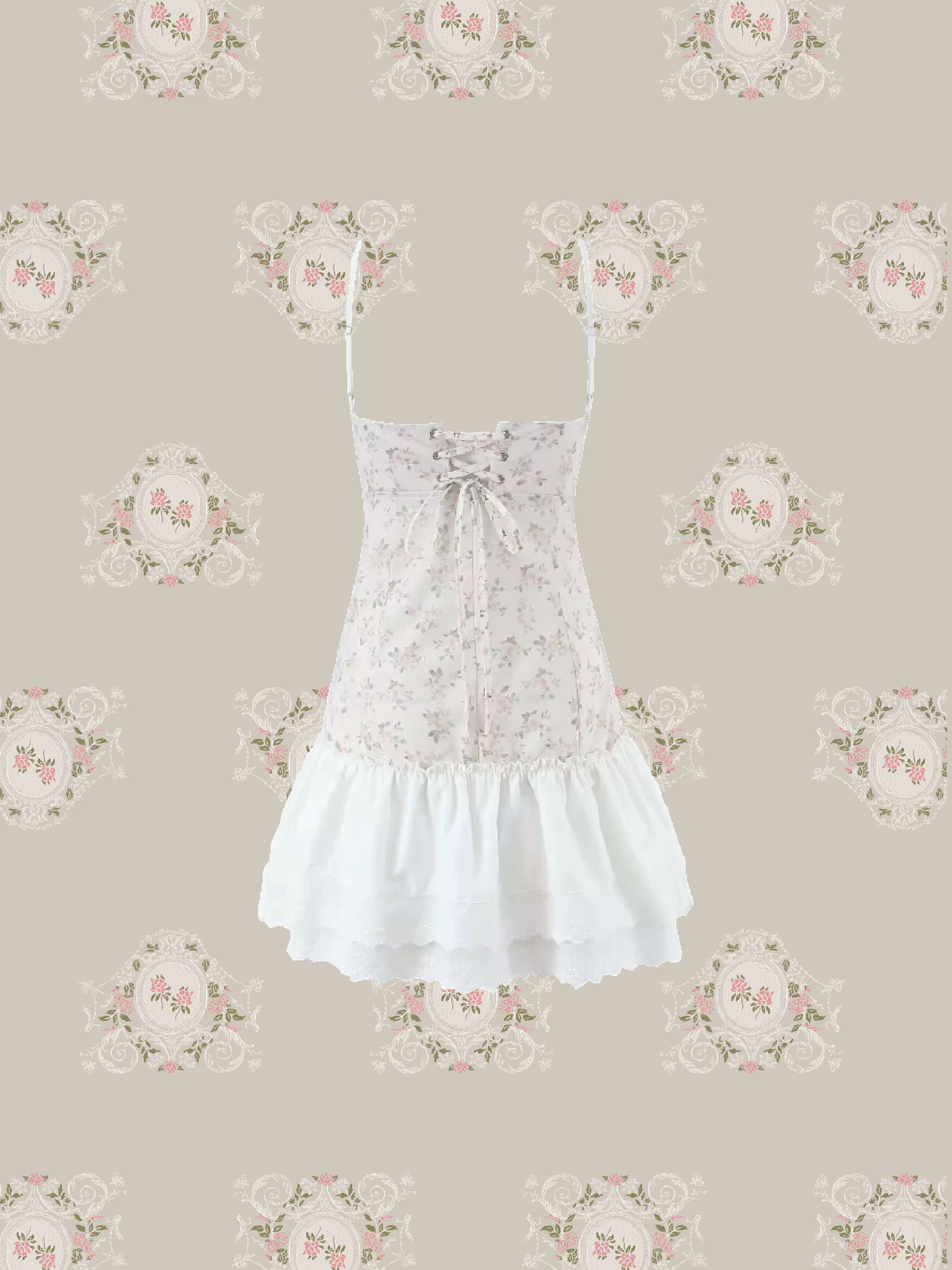 Waisted Garden Flare Cami Dress/ウエストガーデンフレアキャミドレス