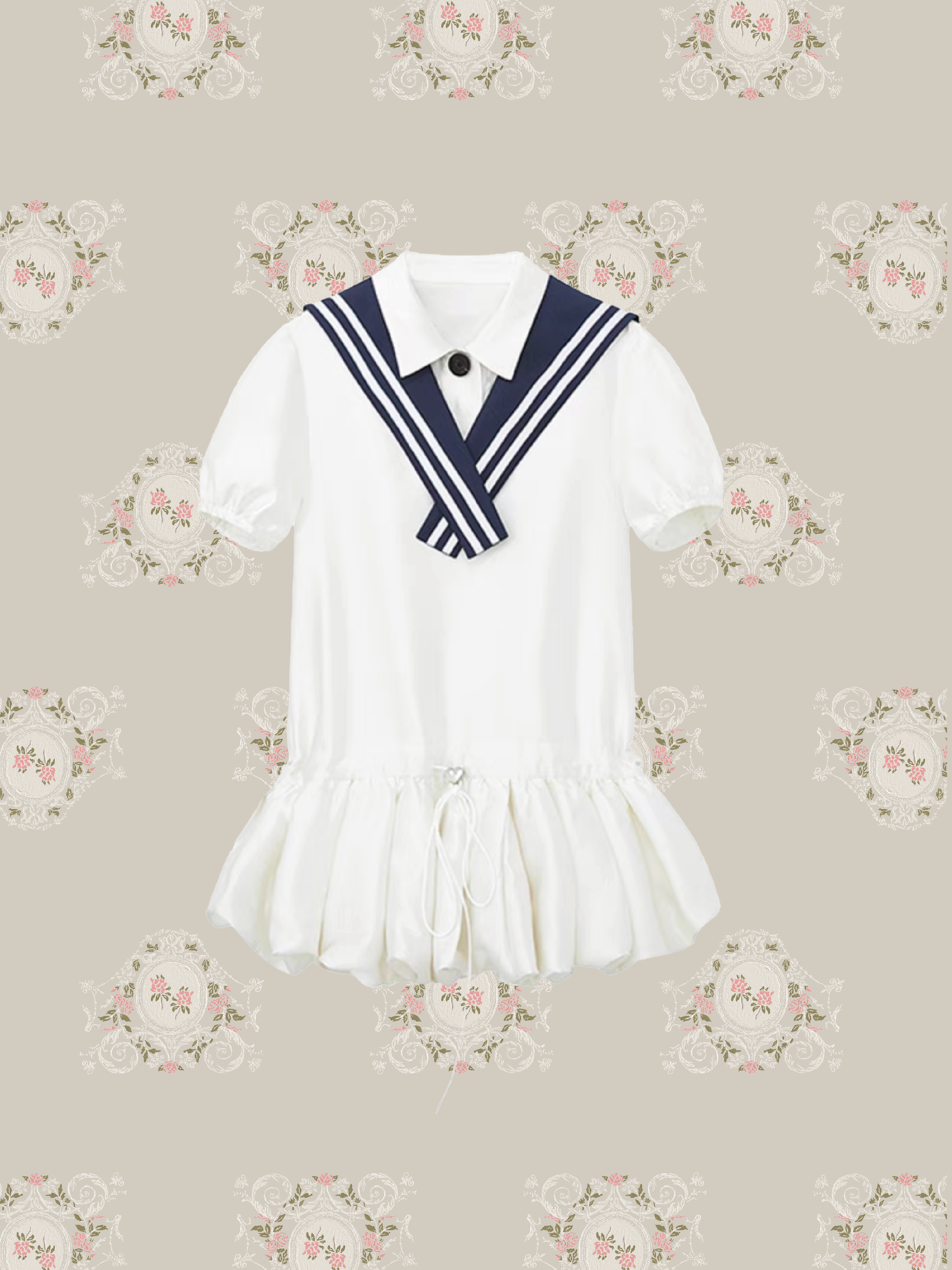 2024 SS NEW 予約受注生産品 Sweet Sailor Neck Dress/スイートセーラーネックワンピース