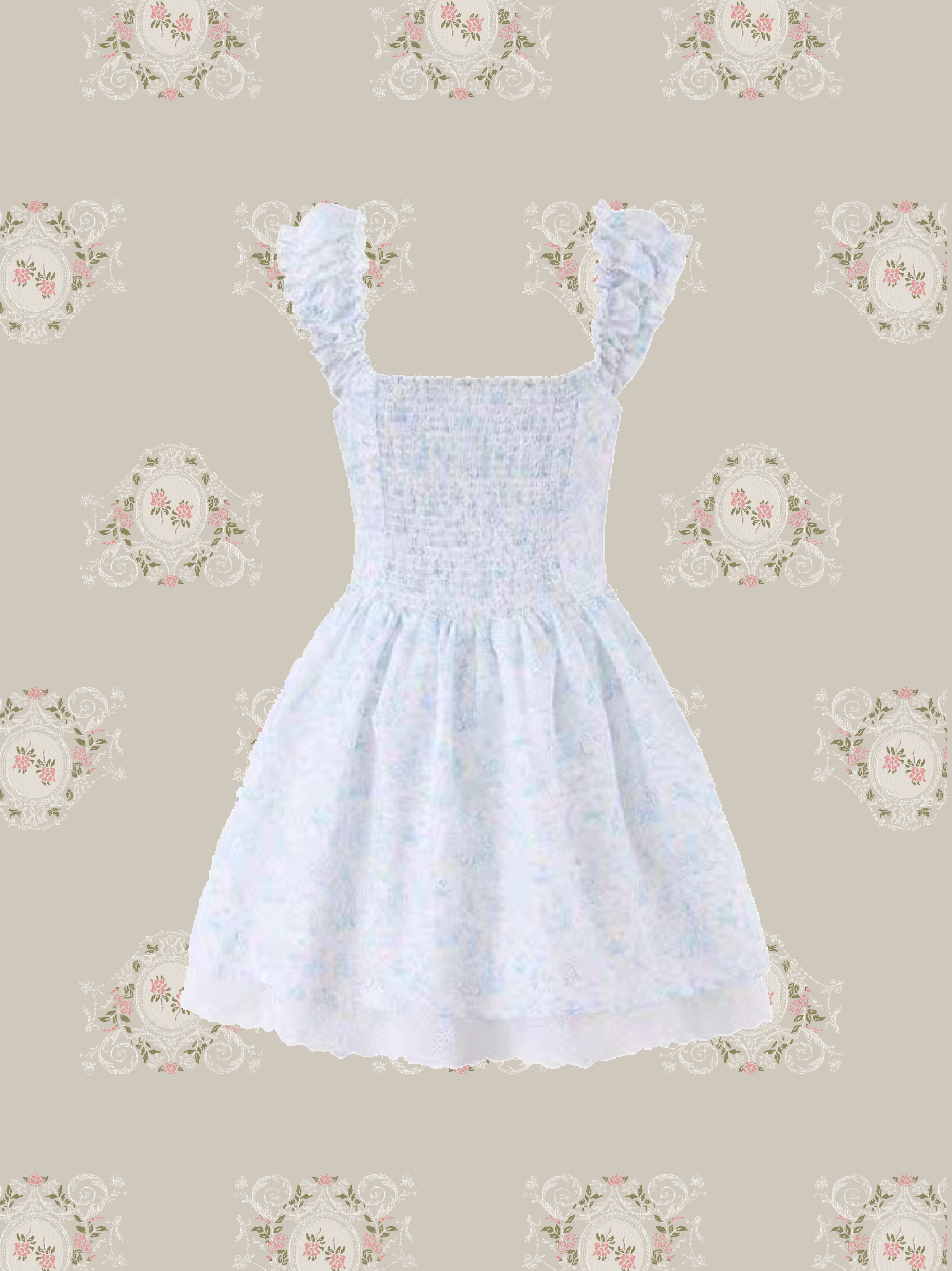 Fleur Lace Square Neck Mini Dress/フルールレーススクエアネックミニドレス