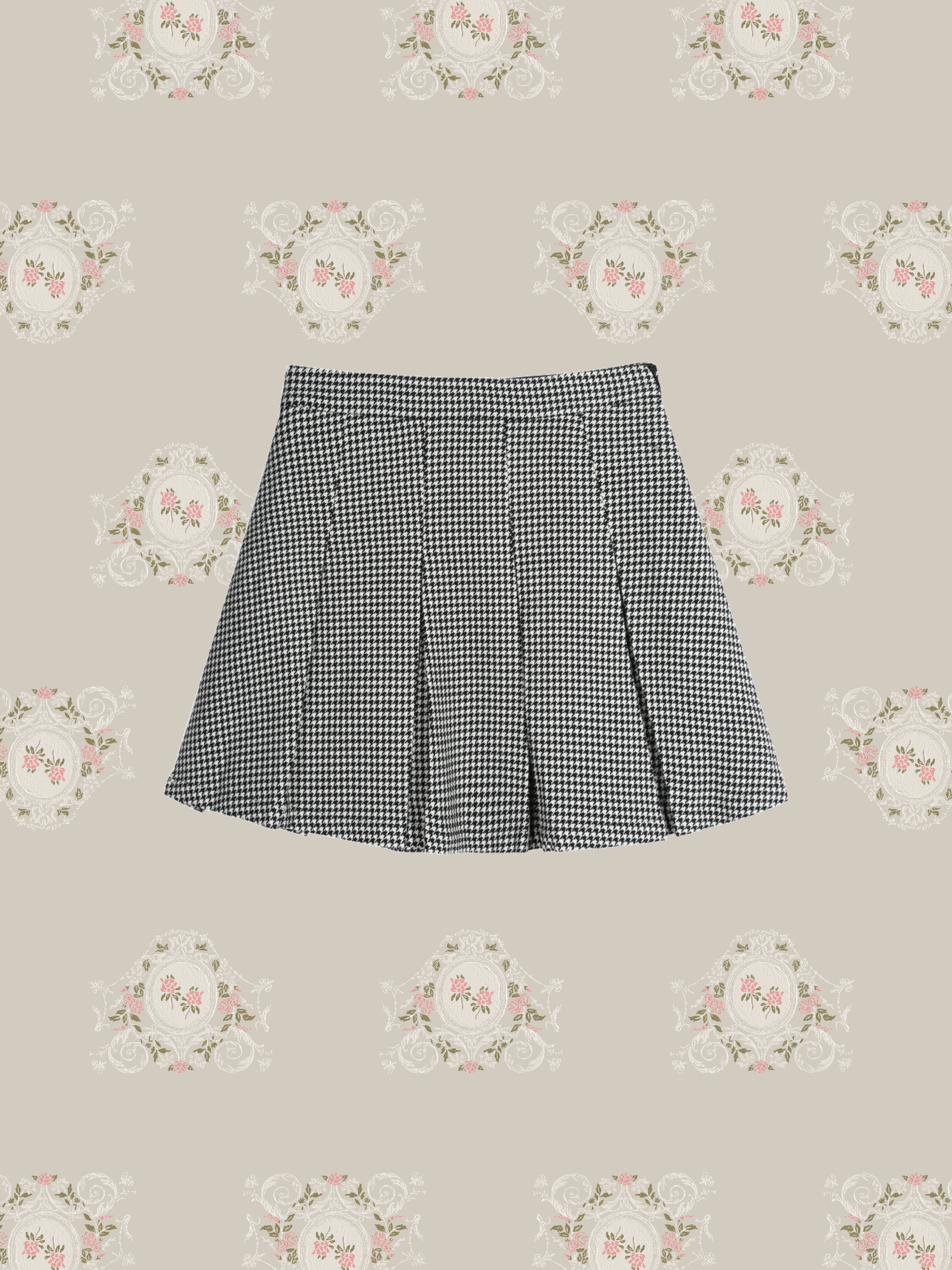 Chidori Pleats Mini Skirt/千鳥プリーツミニスカート