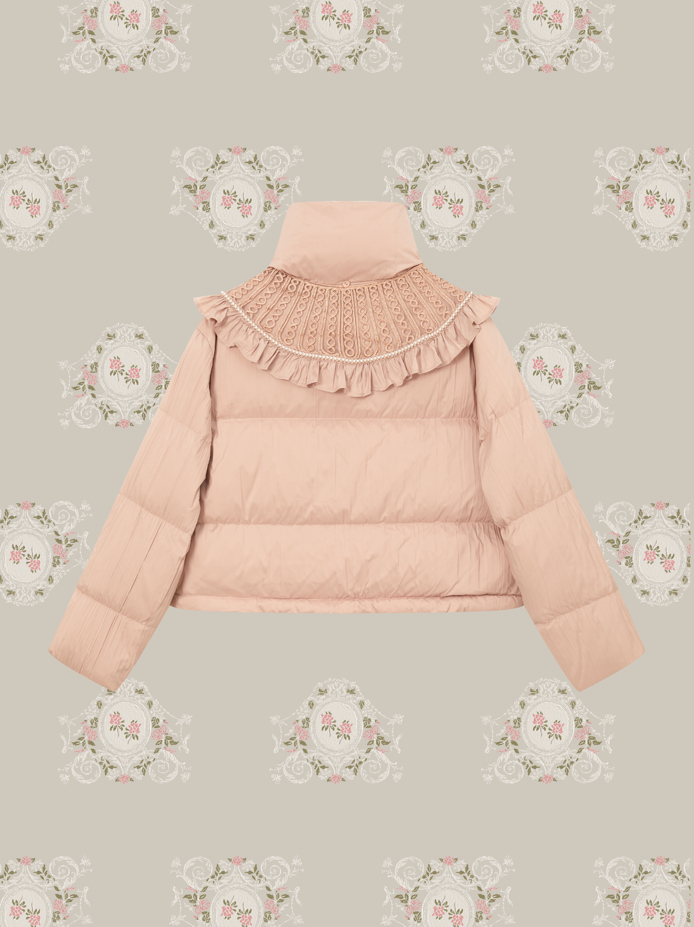 Big Frill Collar Puff Duck Down Coat.ビッグフリルカラーパフダックダウンコート