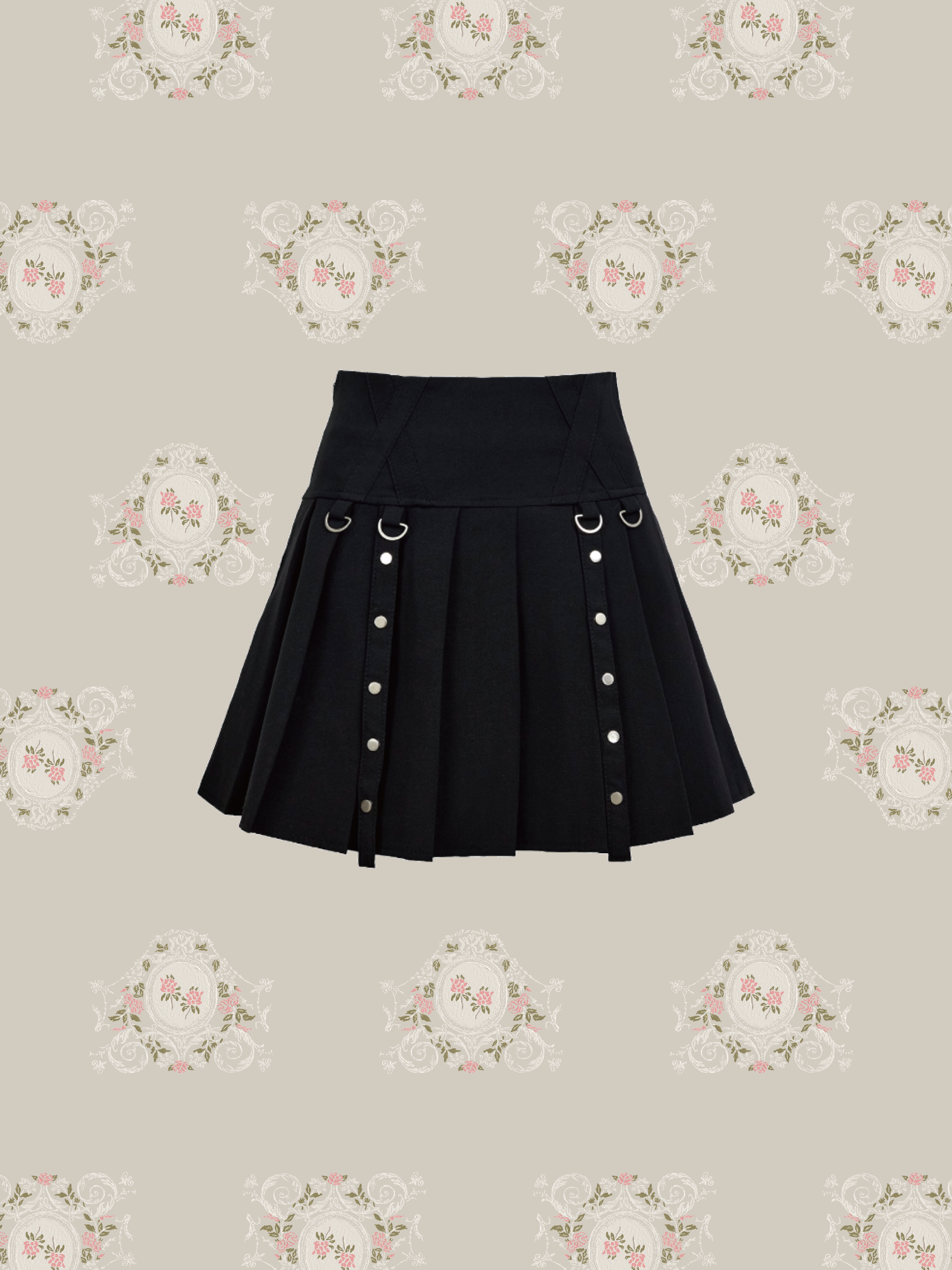 Studed Pleats Skirt/スタッズプリーツスカート