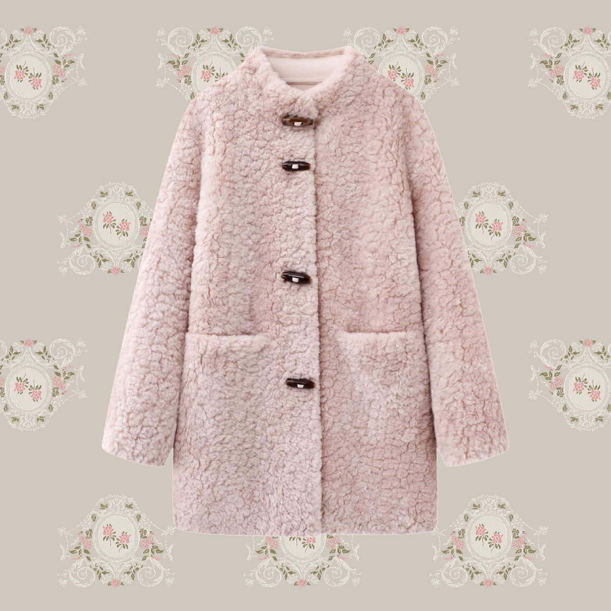 Mid-length Fluffy Fur Coat/ふわふわミドル丈ファーコート