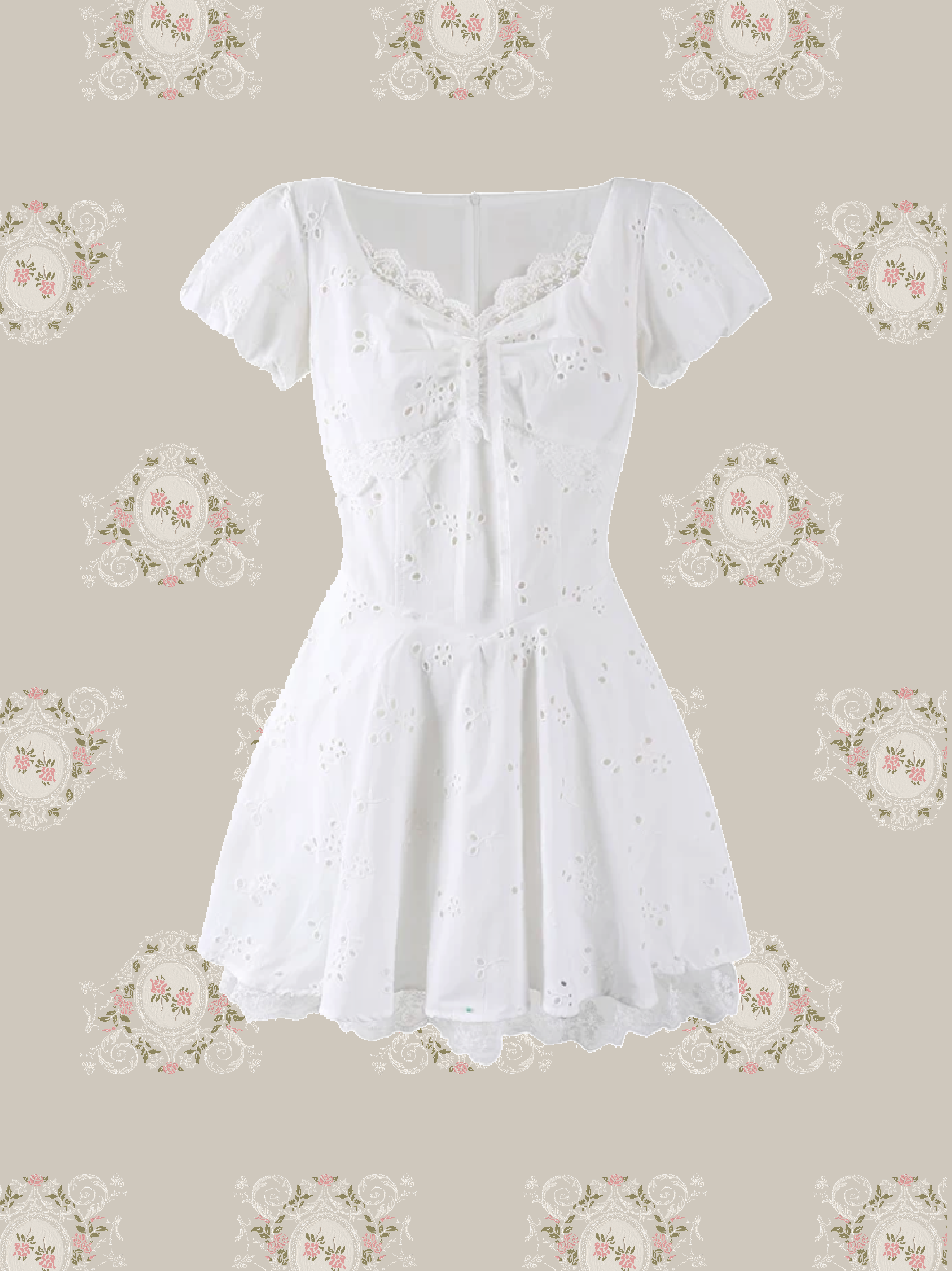 Sheer Embroidery Lace One Piece/刺繍レースワンピース