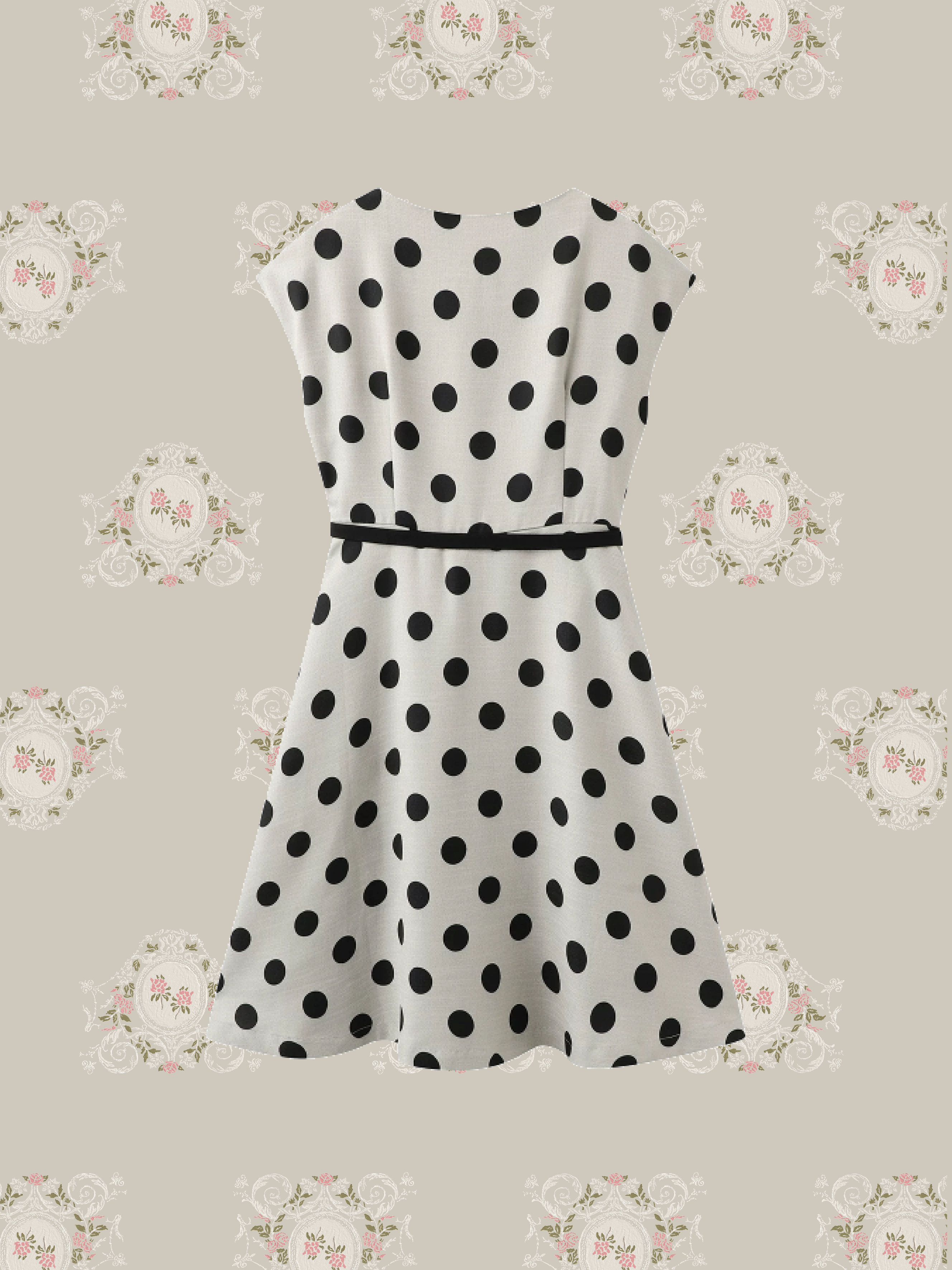 Sleeveless Big Dots One Piece/ノースリーブドット柄ワンピース