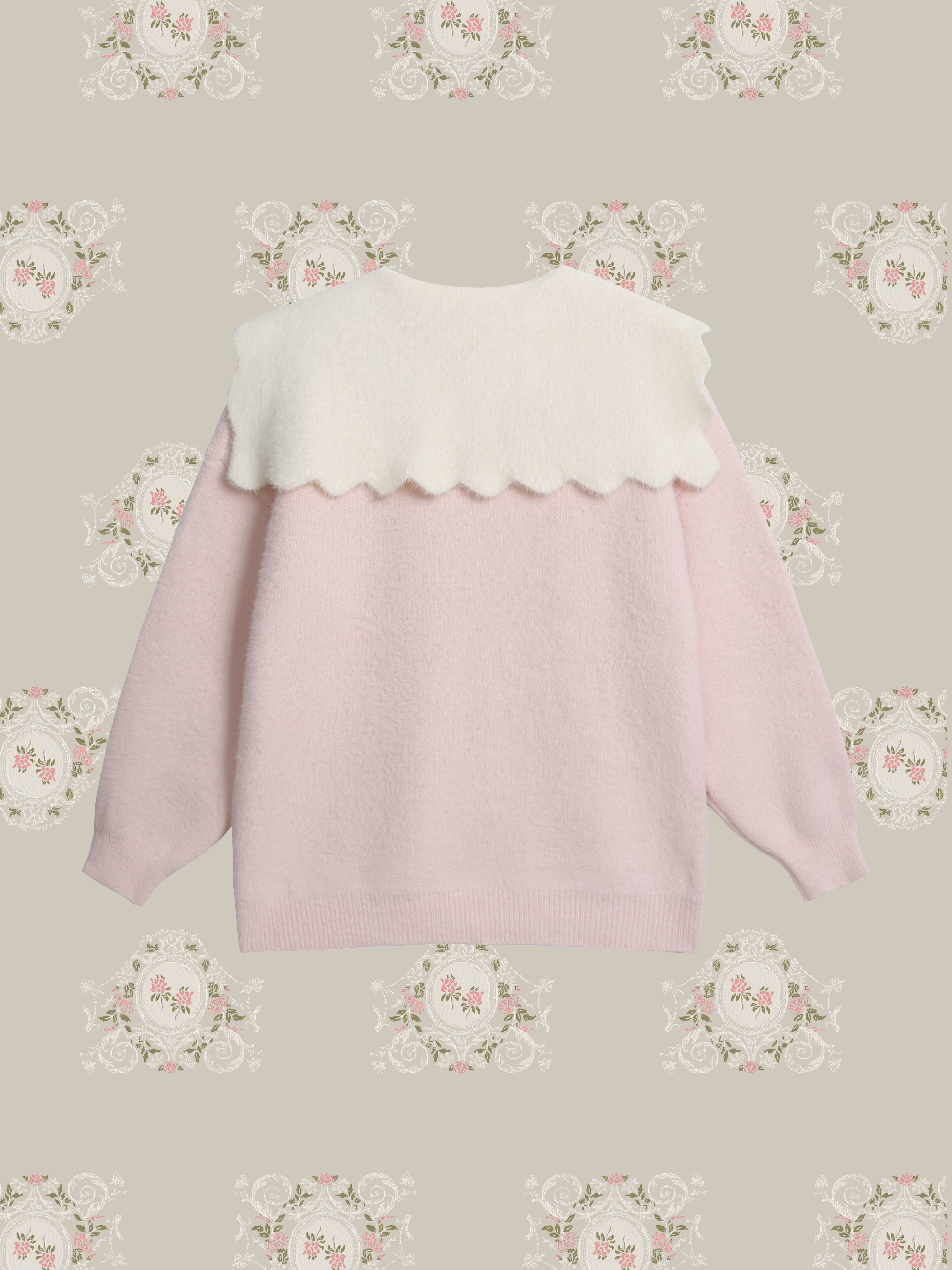 Sweet Baby Collar Chidori Ribbon Sweater/スイートベビーカラー千鳥リボンセーター