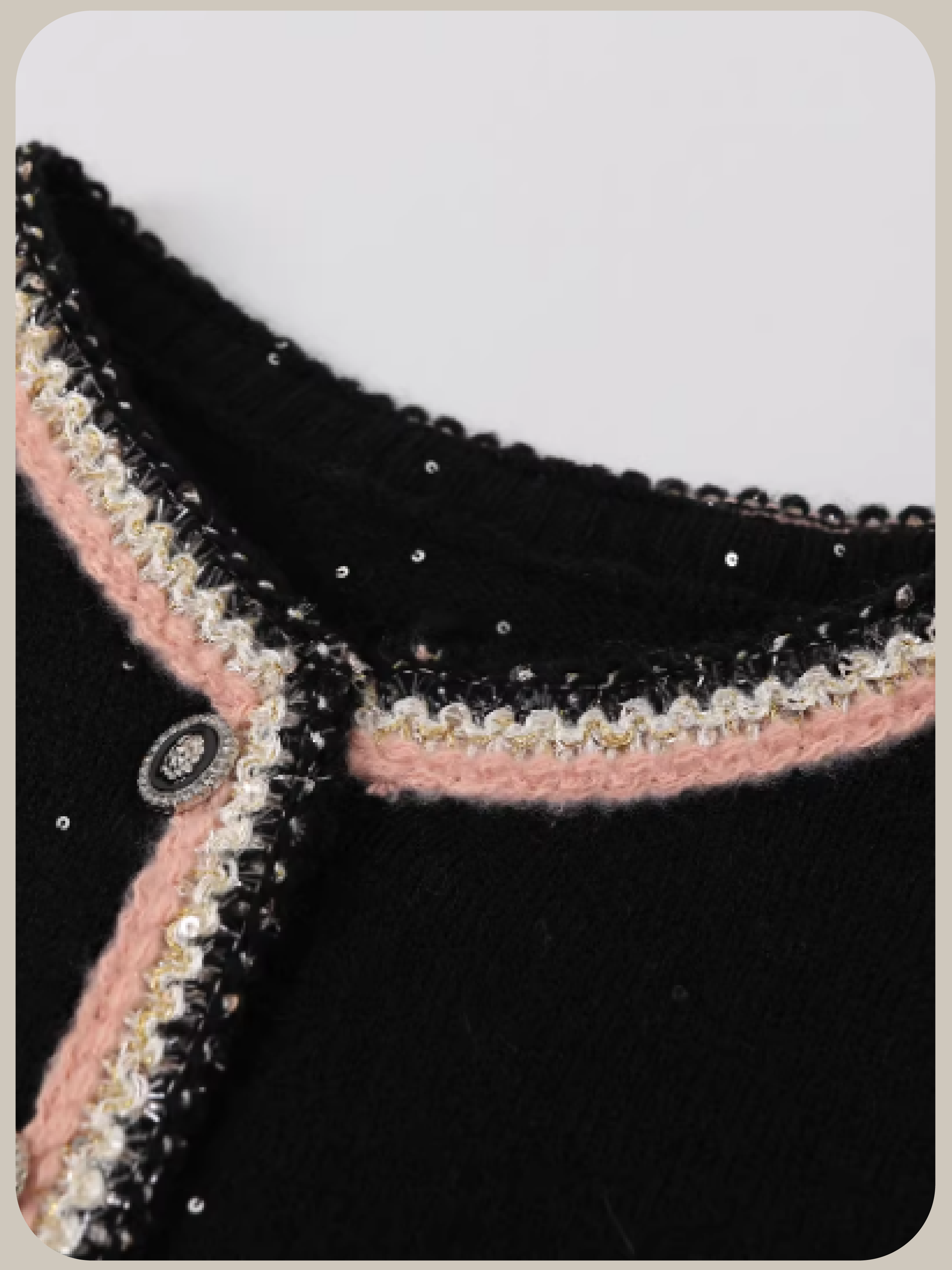 Sequin Knitting 2 Item Set Up/スパンコール編み2アイテムセットアップ