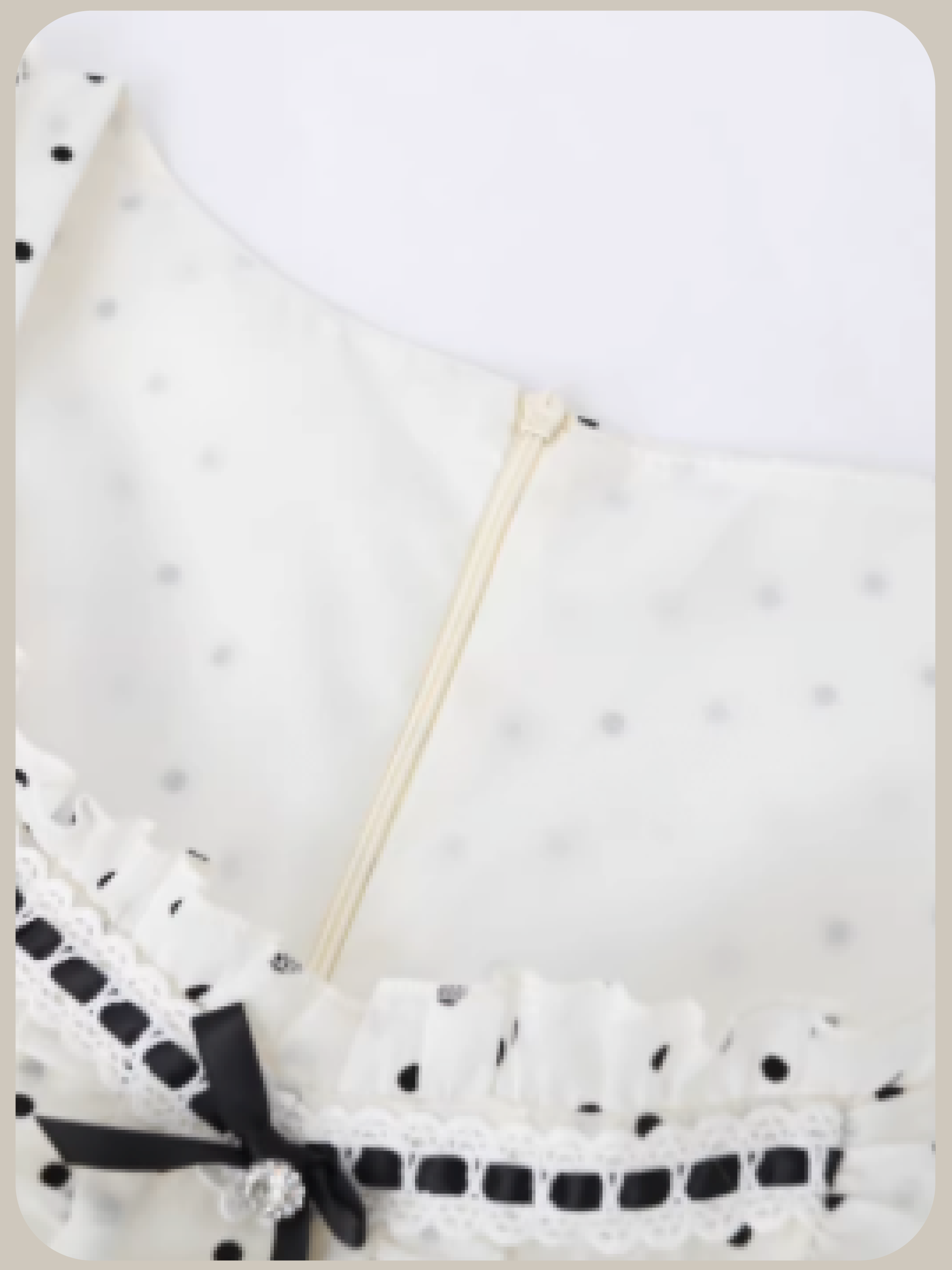 Square Collar Flare Dots Dress/スクエアカラーフレアドットドレス