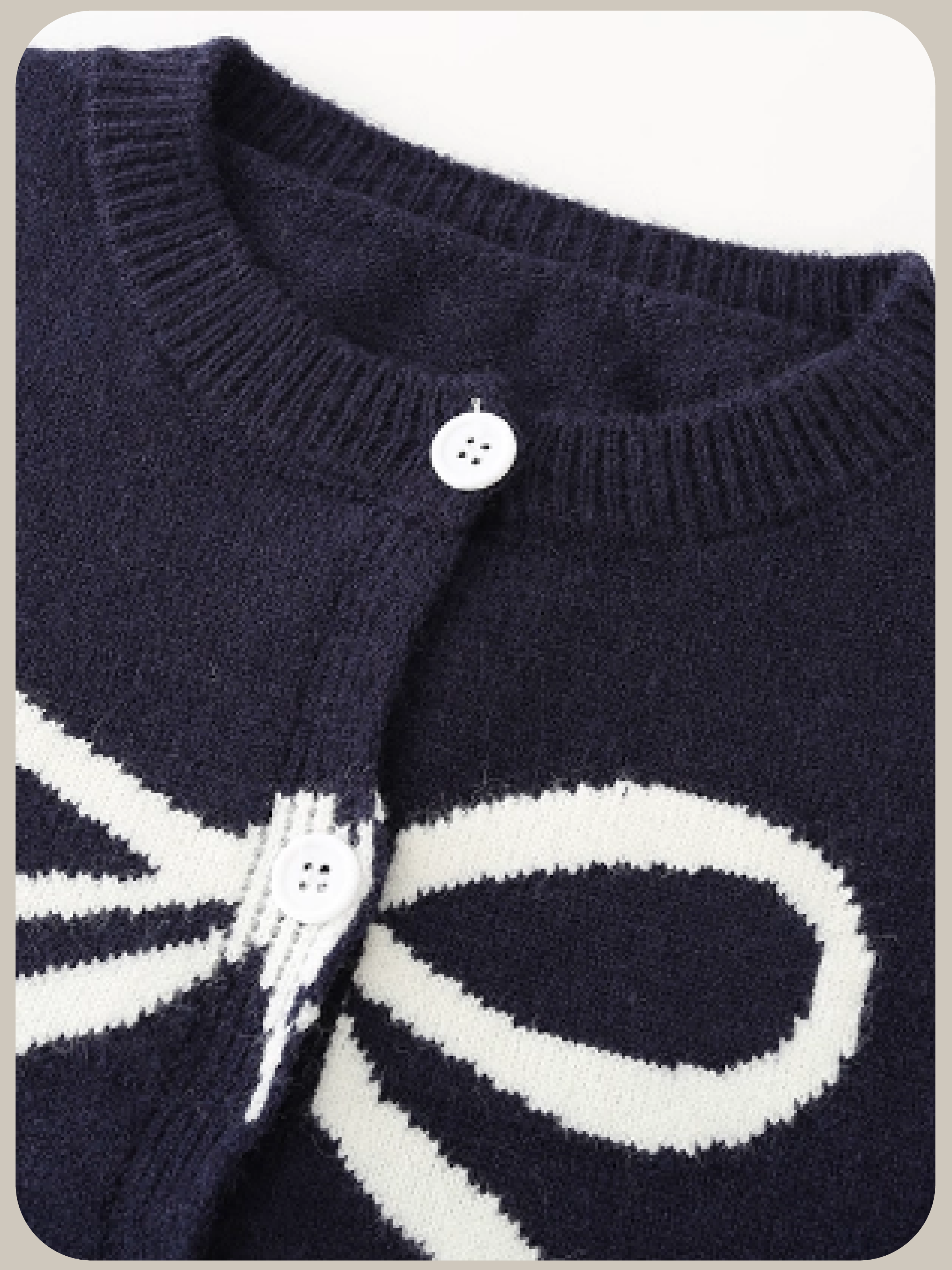 Ribbon Motif Navy Cardigan/リボンモチーフネイビーカーディガン