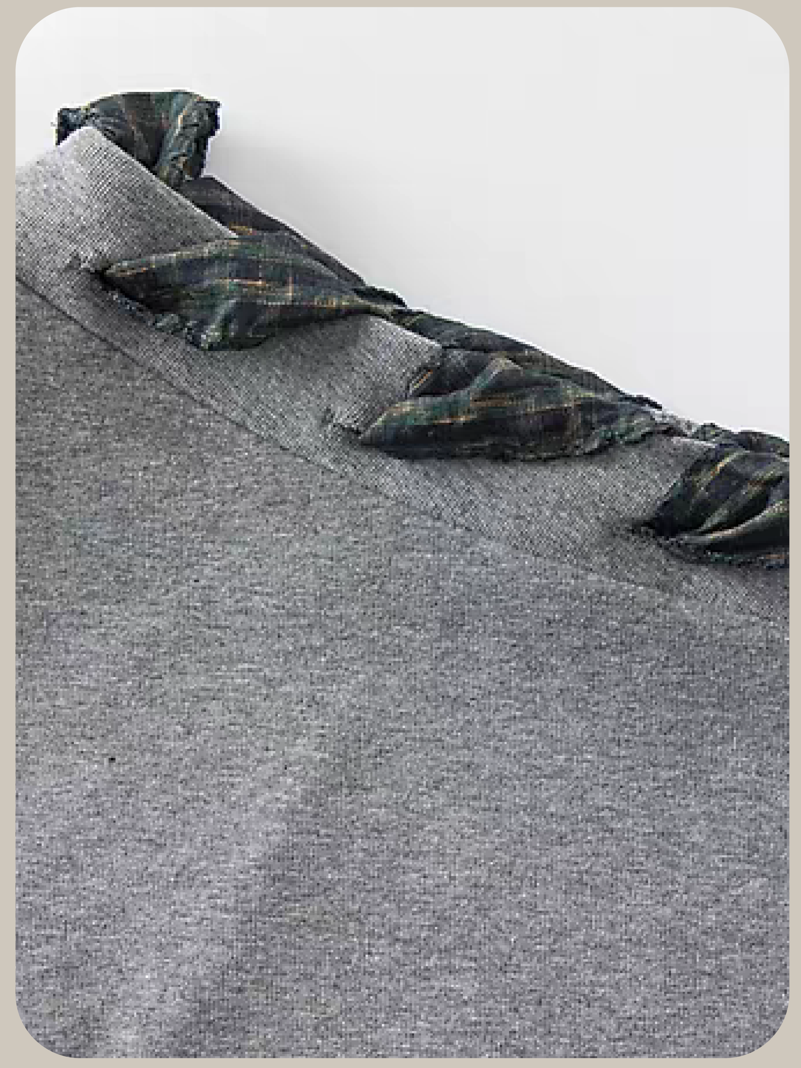 Gingham Bow Asymmetric Neck T/ギンガムリボンアシンメトリーネックTシャツ