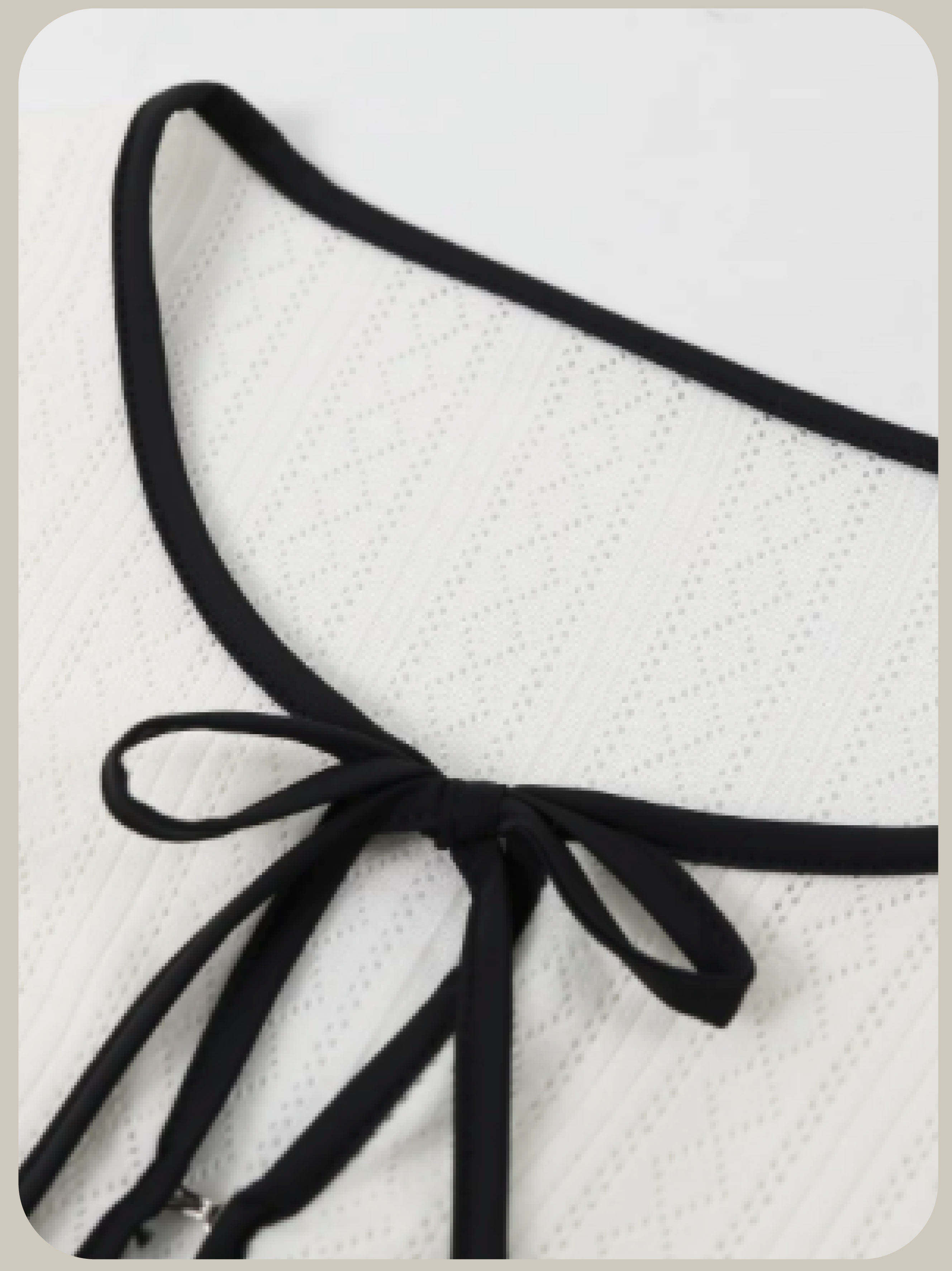 Contrast Color Bow Tie Tiered Skirt Set Up/コントラストカラーリボンティアードスカートセットアップ