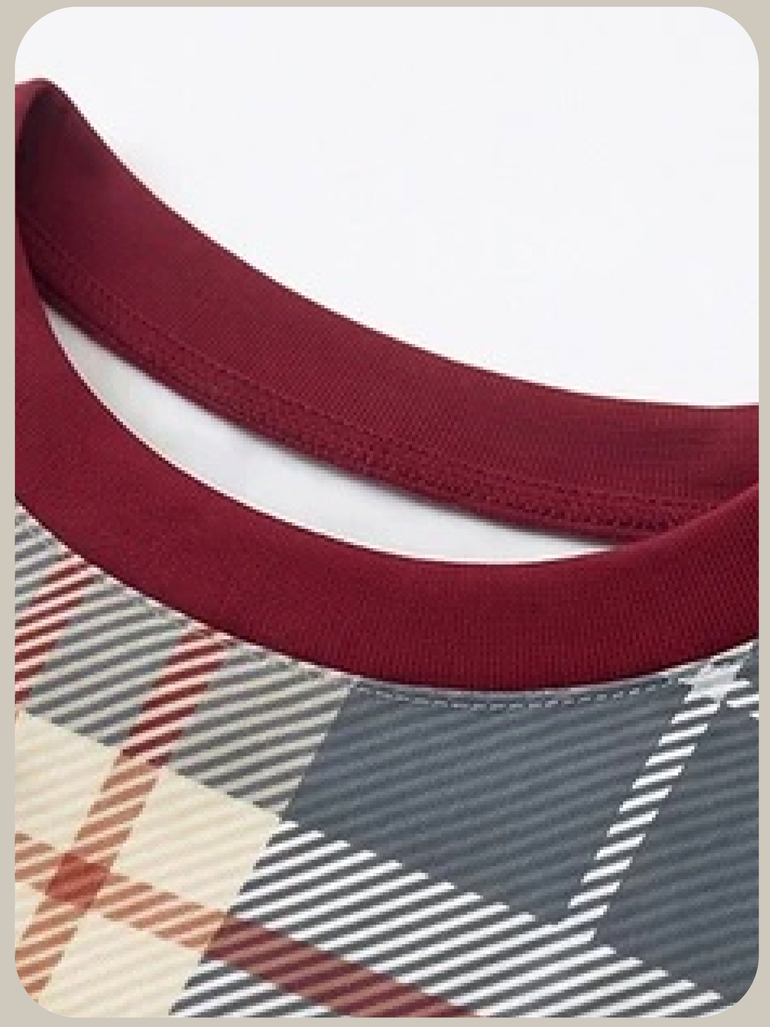 Bow Accent Contrast Plaid T/リボンアクセントコントラストチェックTシャツ